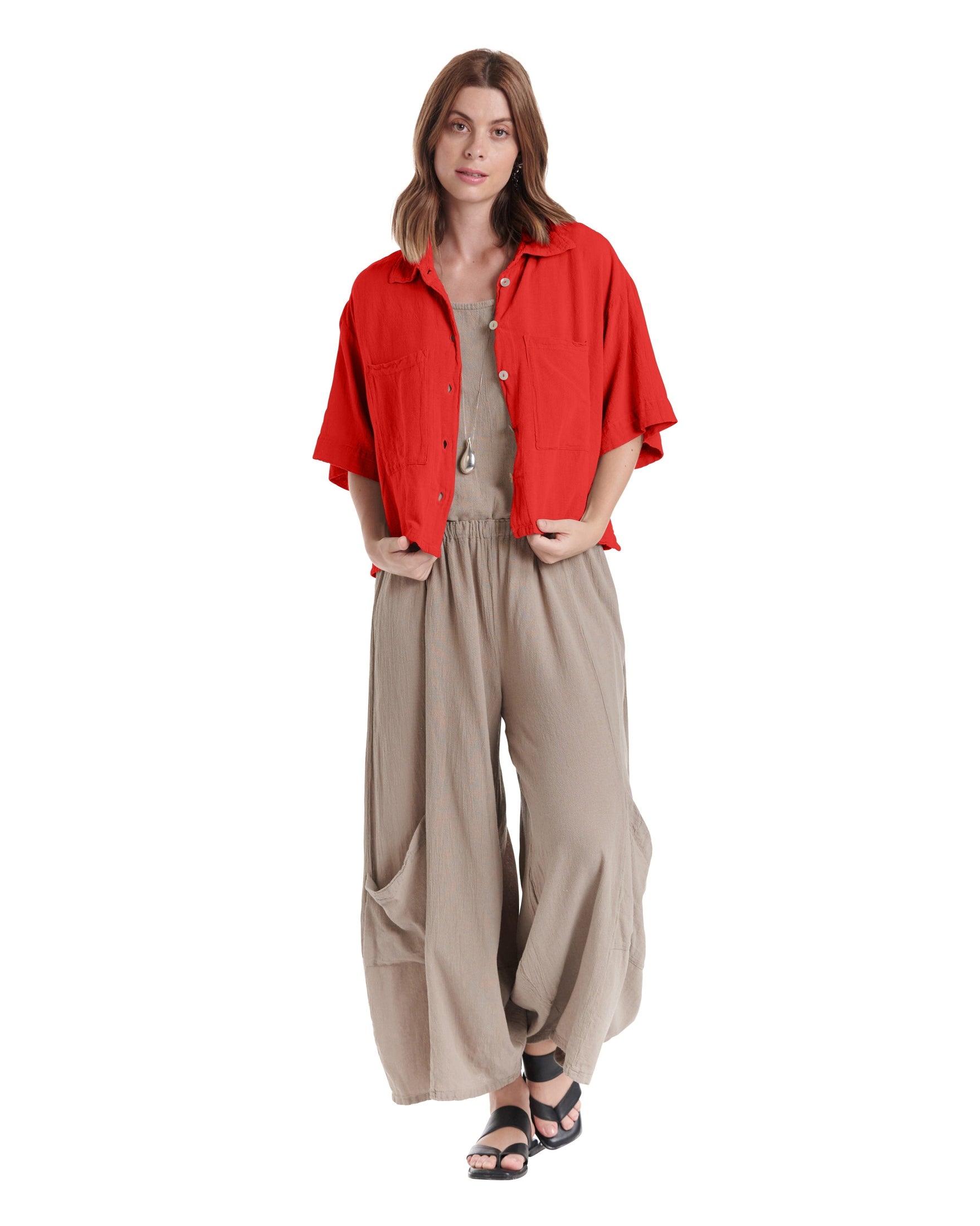 Lena Cotton Gauze Blouse-Oh My Gauze