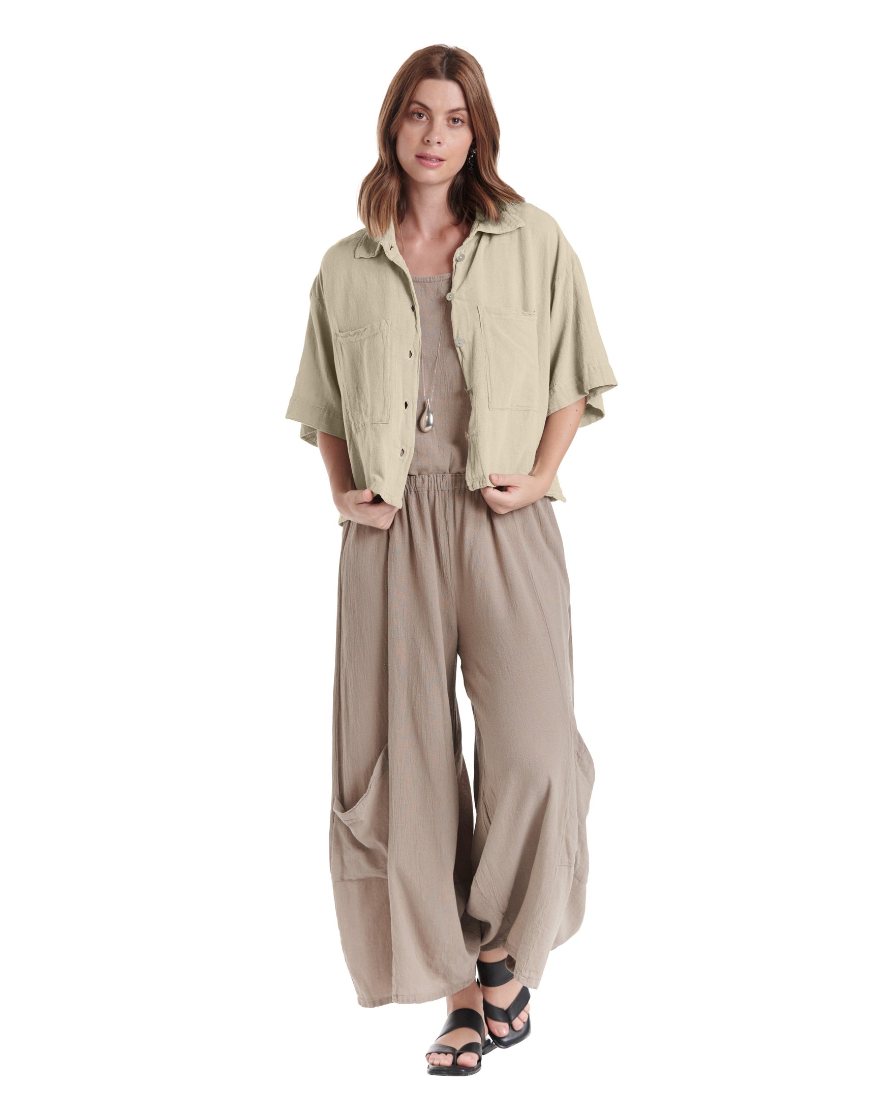 Lena Cotton Gauze Blouse-Oh My Gauze