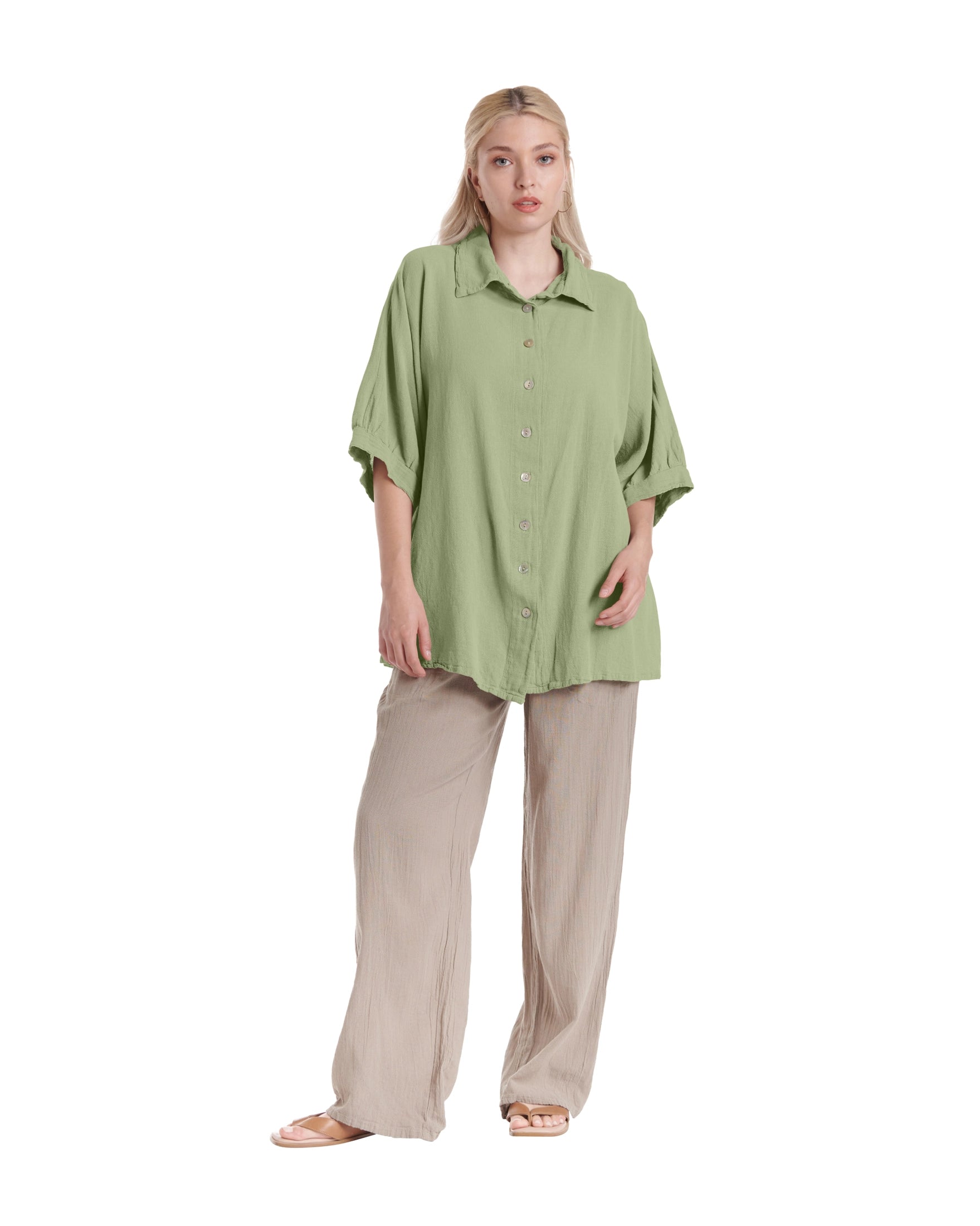 Lotus Cotton Gauze Blouse – New Arrival-Oh My Gauze