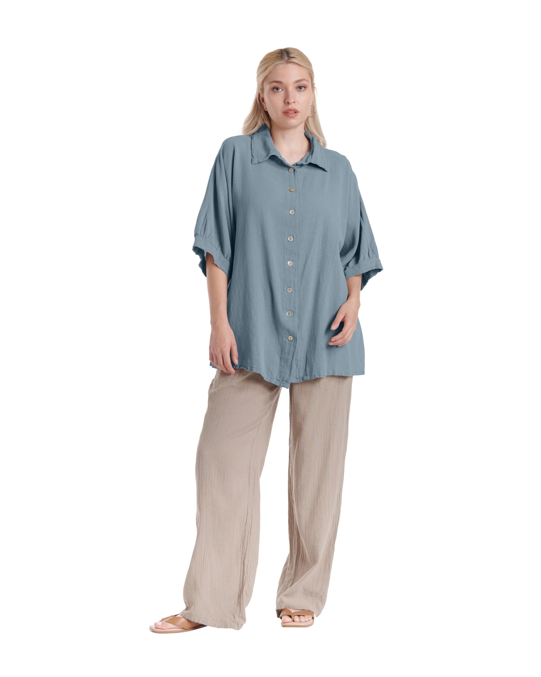 Lotus Cotton Gauze Blouse – New Arrival-Oh My Gauze