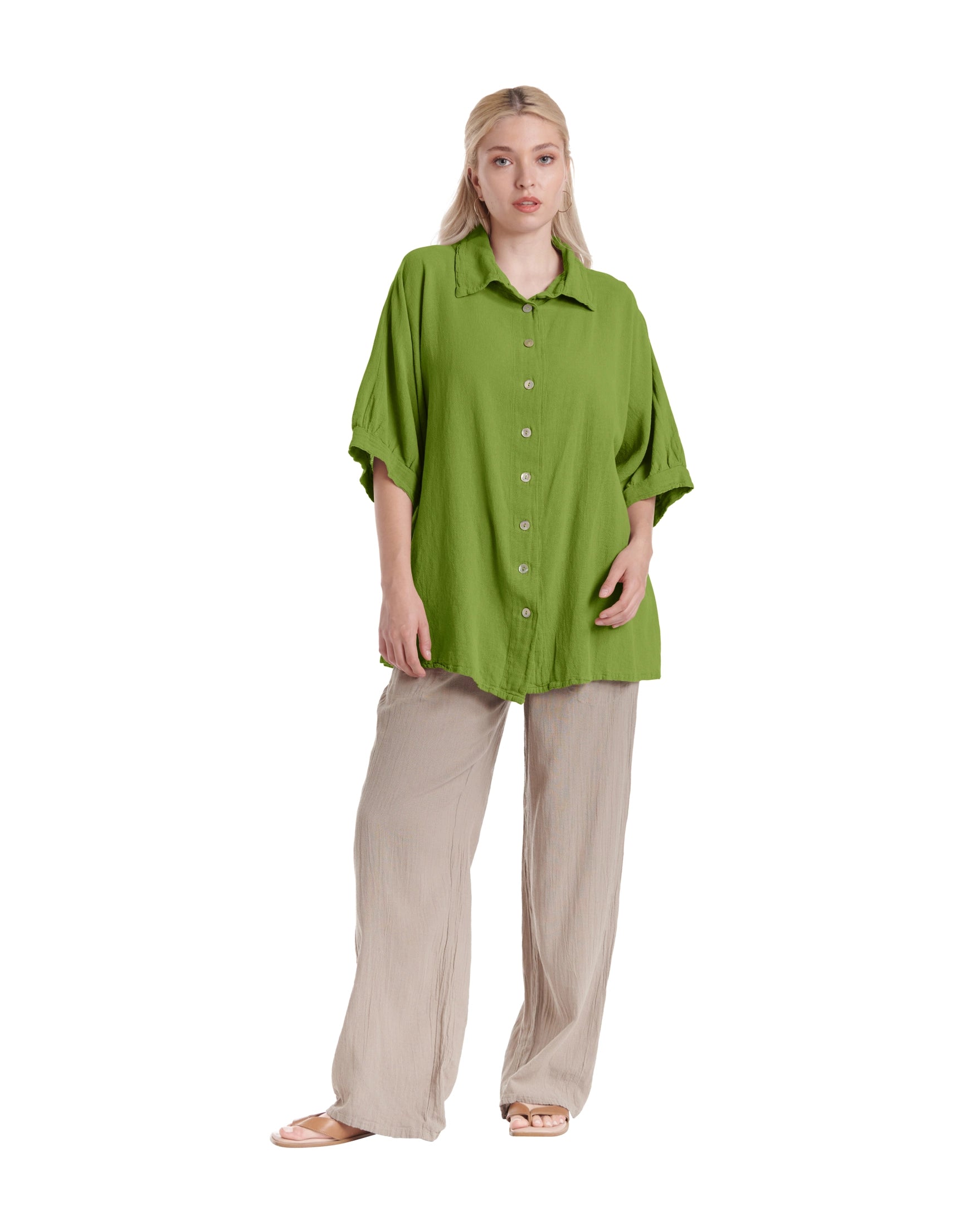 Lotus Cotton Gauze Blouse – New Arrival-Oh My Gauze
