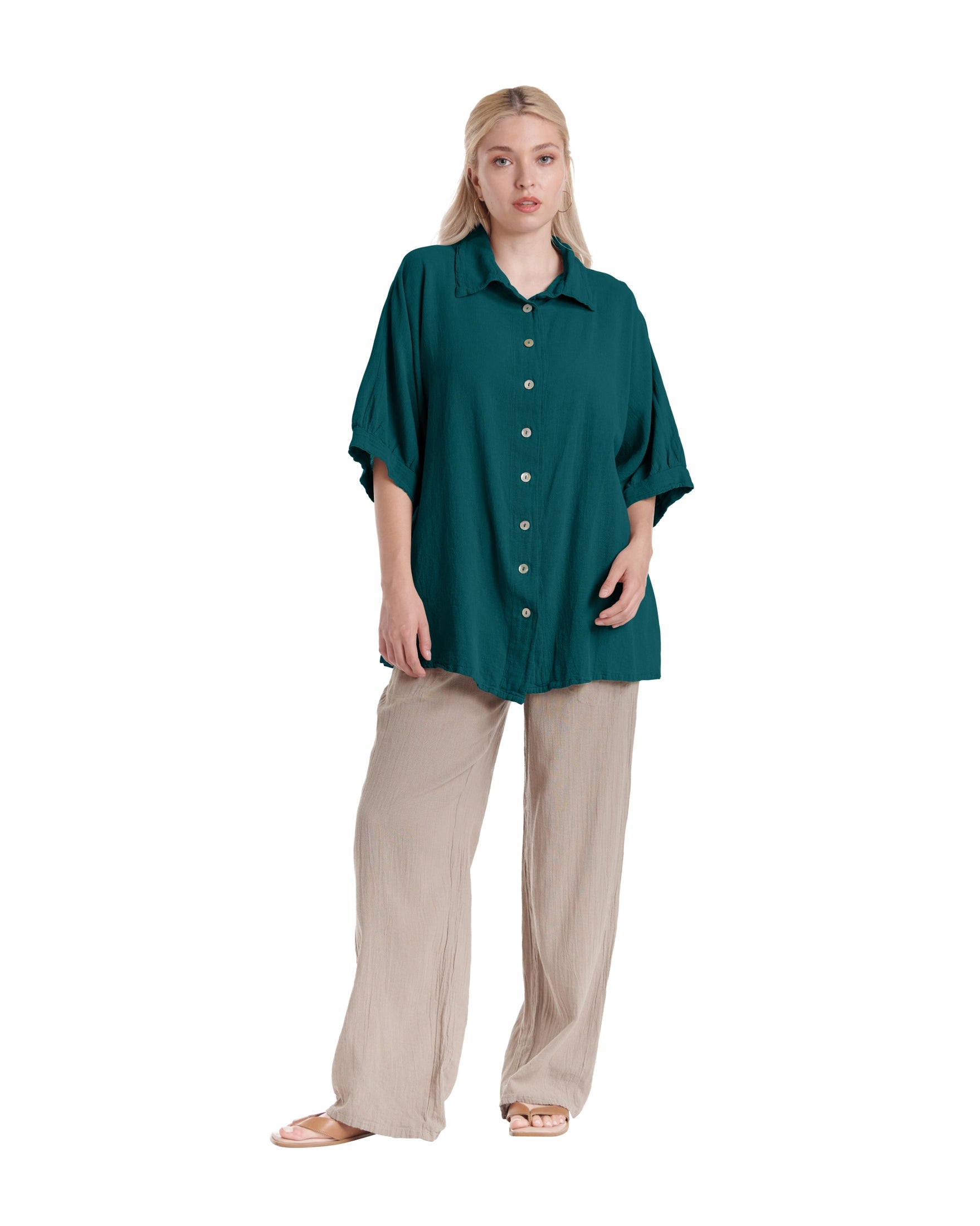 Lotus Cotton Gauze Blouse – New Arrival-Oh My Gauze