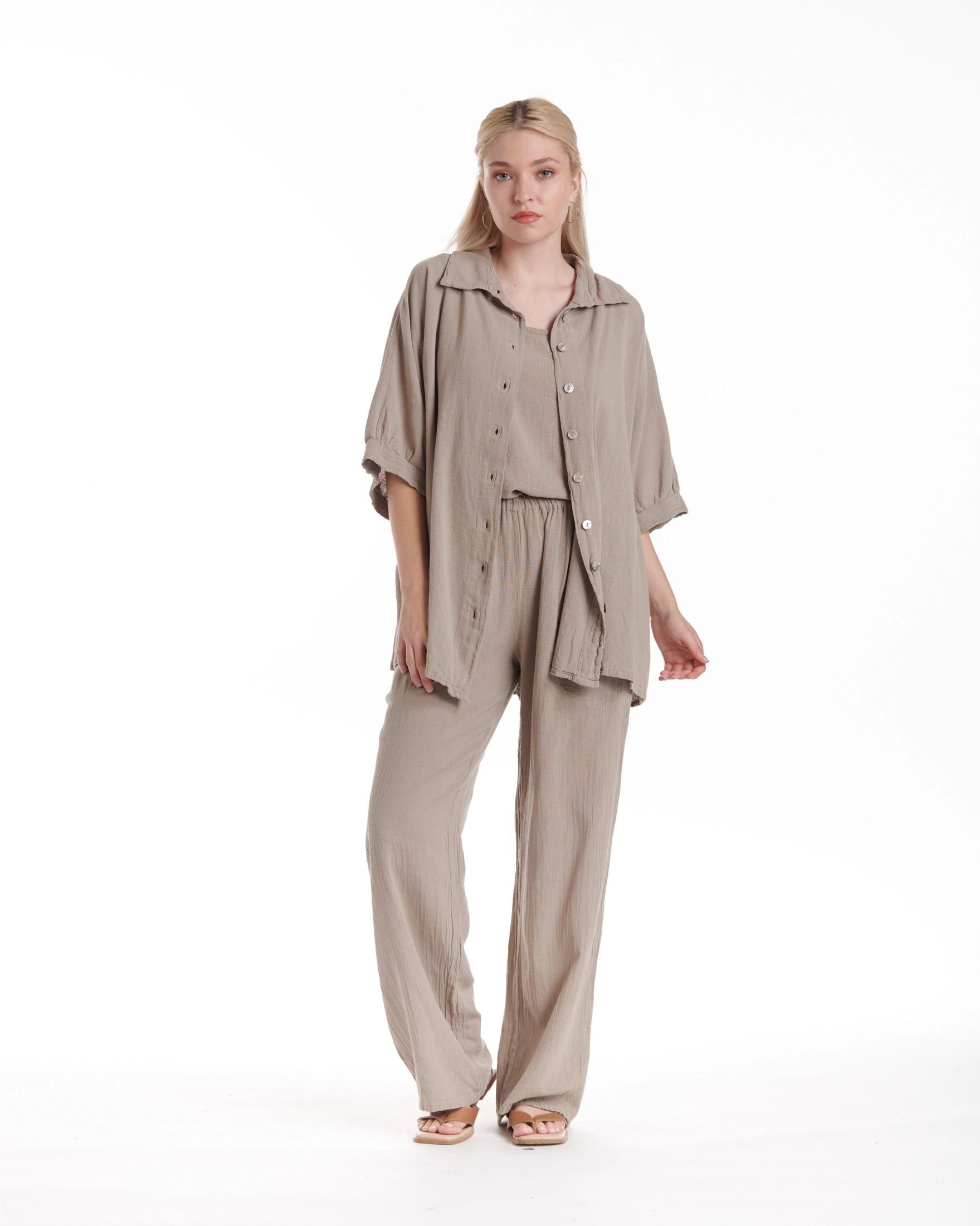 Lotus Cotton Gauze Blouse – New Arrival-Oh My Gauze
