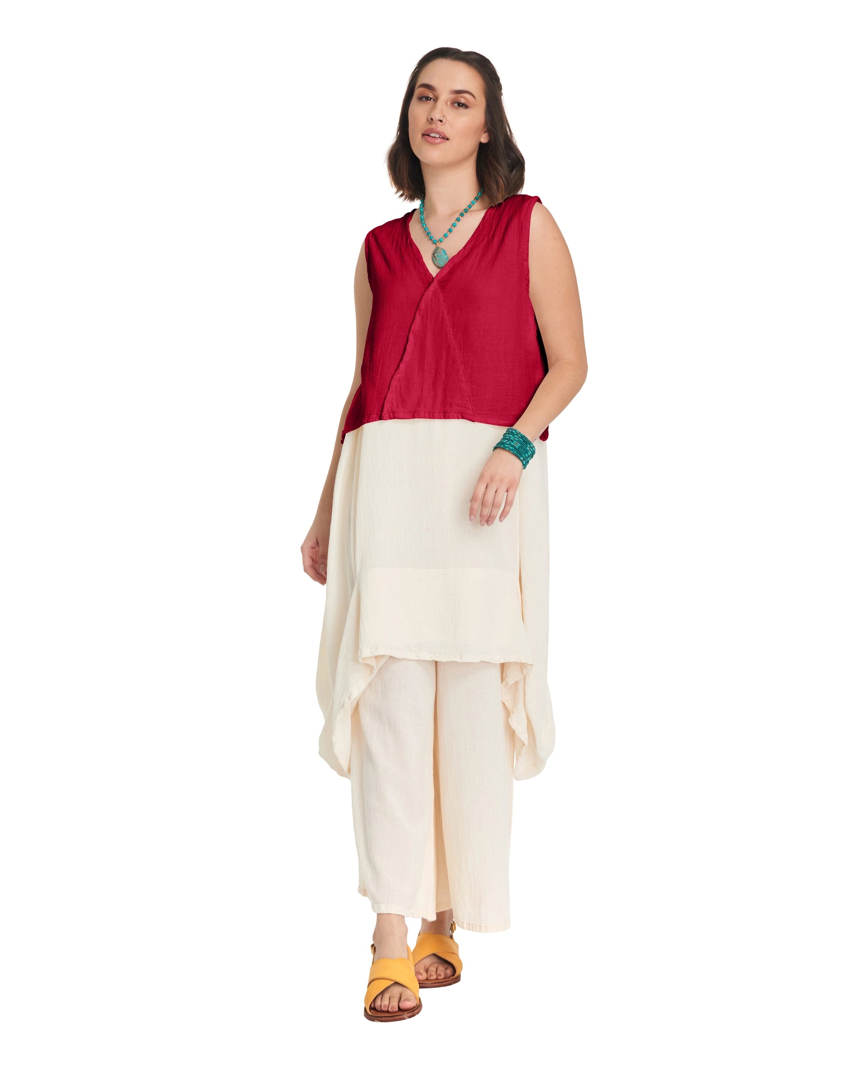 Luisa Crop Cotton Gauze Blouse-Oh My Gauze