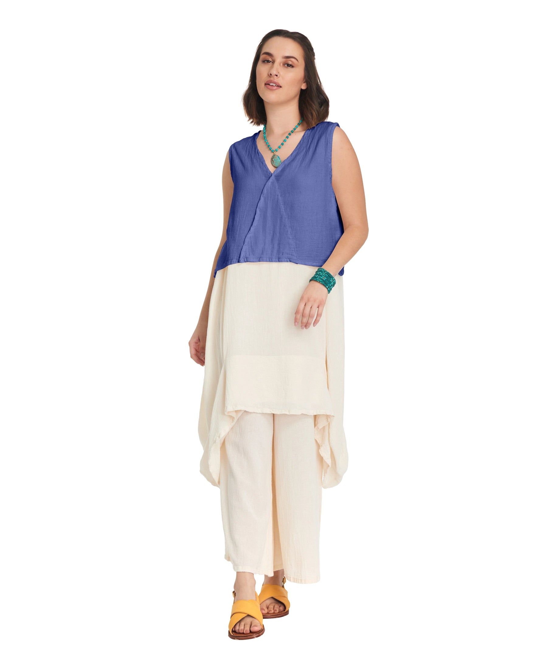 Luisa Crop Cotton Gauze Blouse - Final Sale-Oh My Gauze