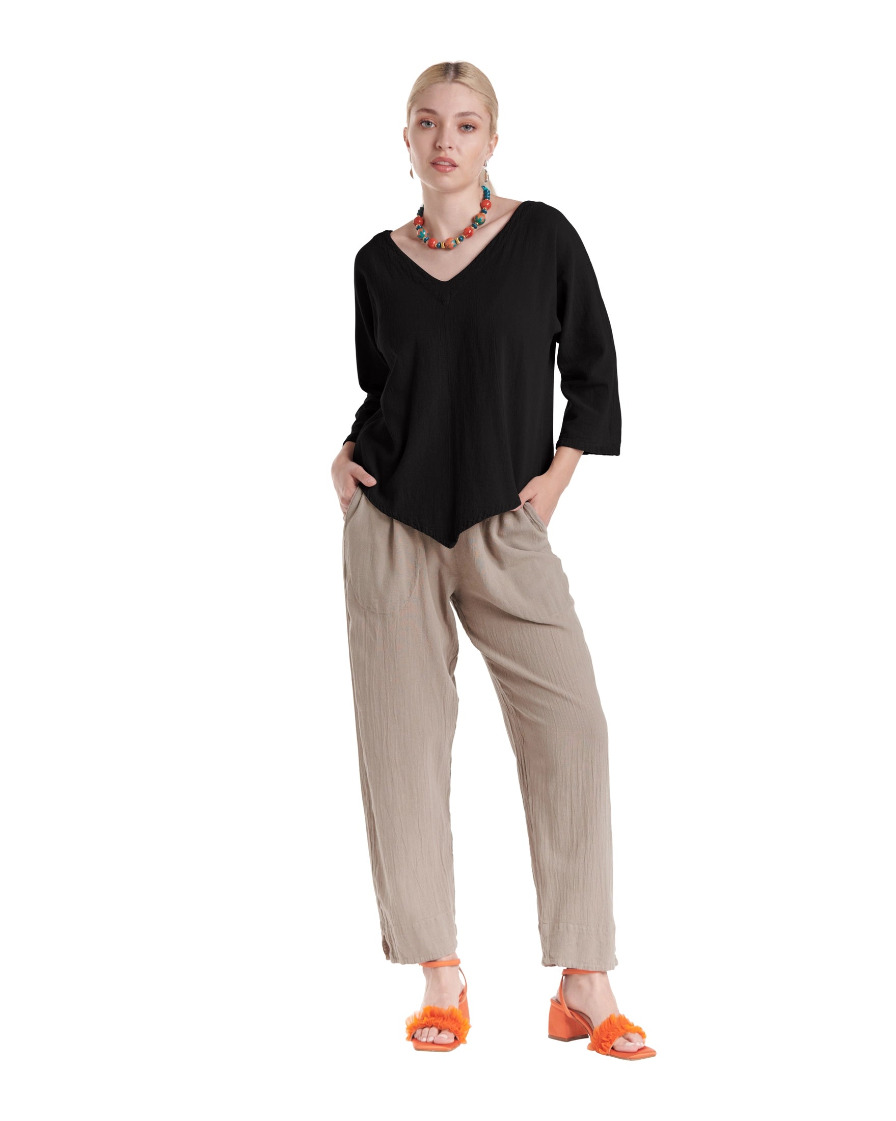 Lynn Cotton Gauze Blouse-Oh My Gauze