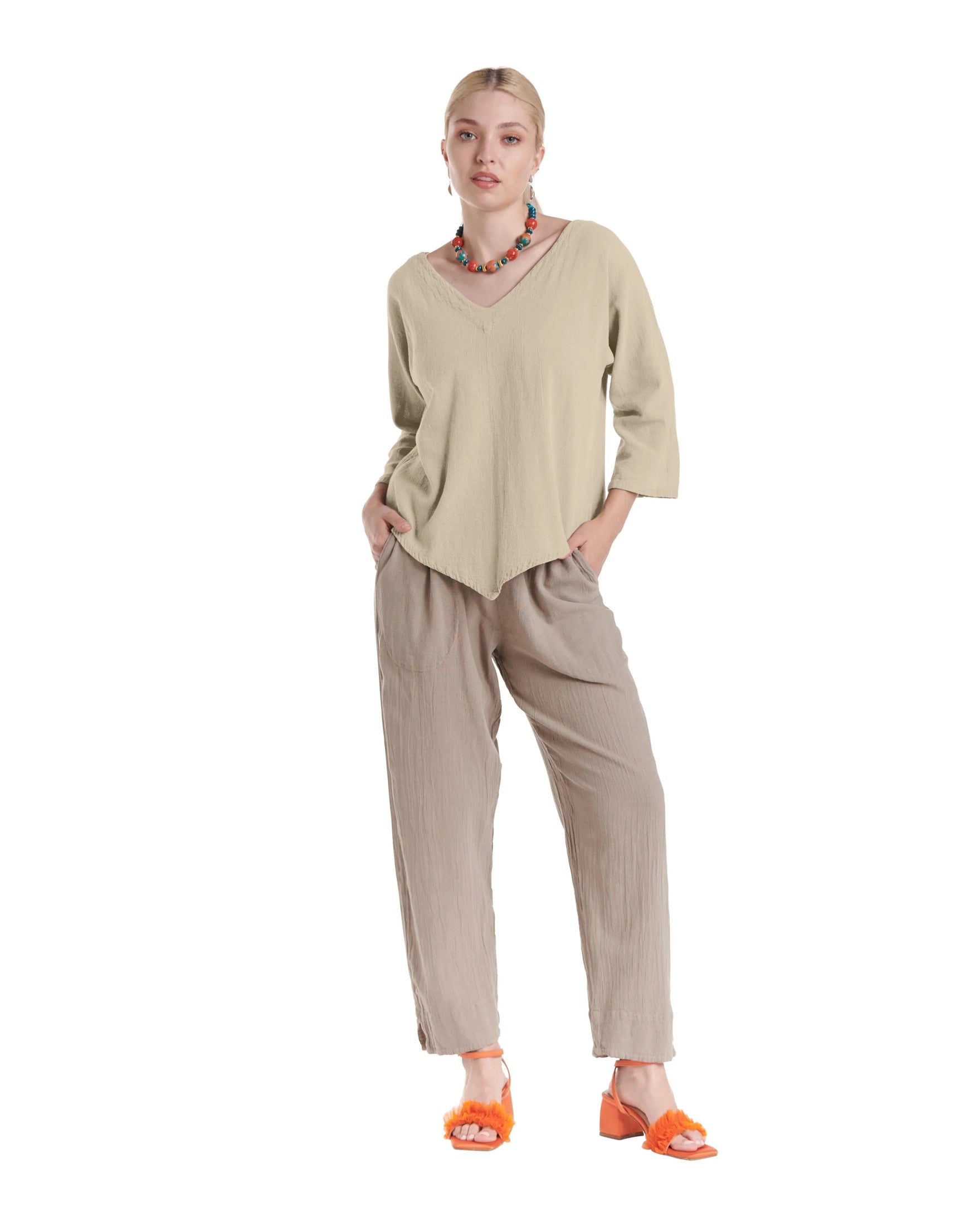 Lynn Cotton Gauze Blouse-Oh My Gauze