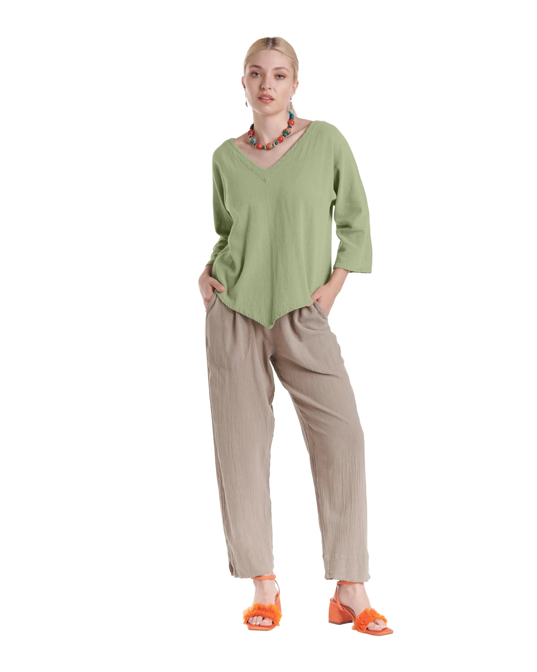 Lynn Cotton Gauze Blouse-Oh My Gauze