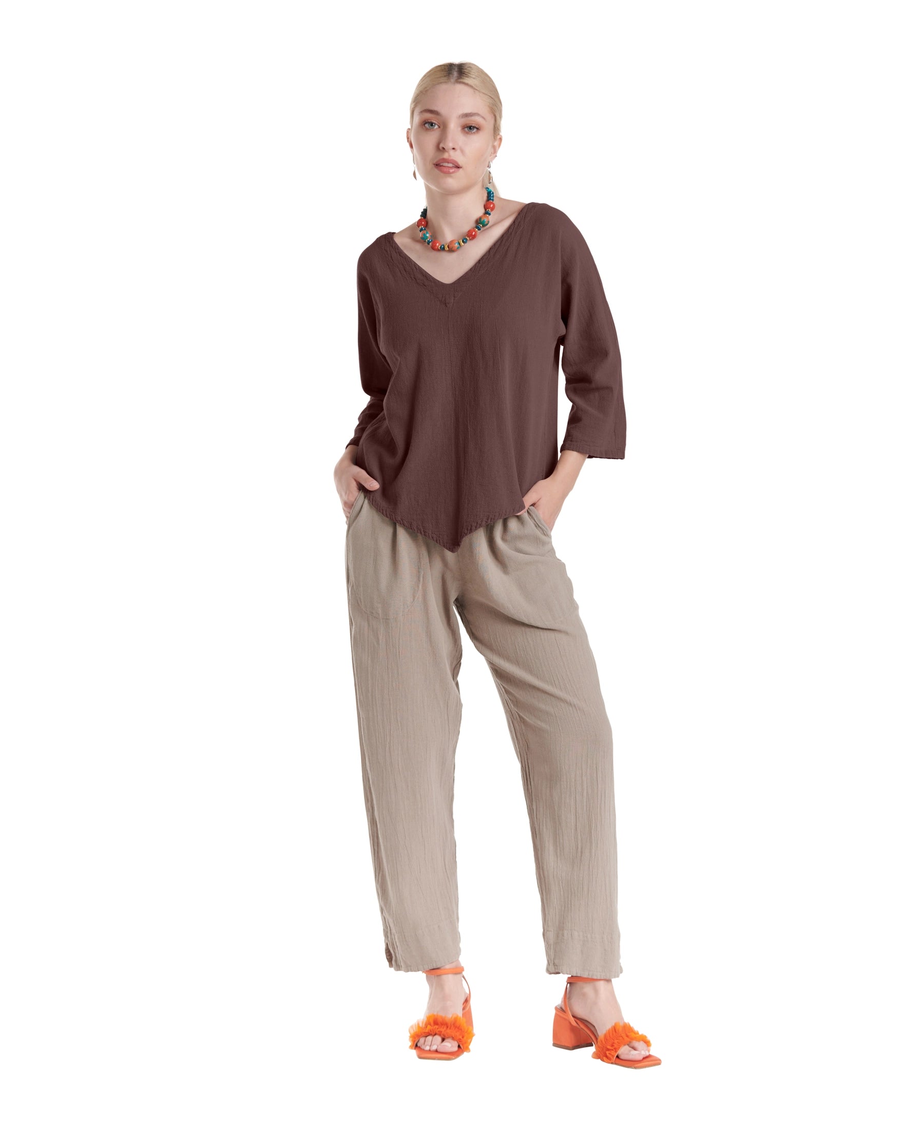 Lynn Cotton Gauze Blouse-Oh My Gauze
