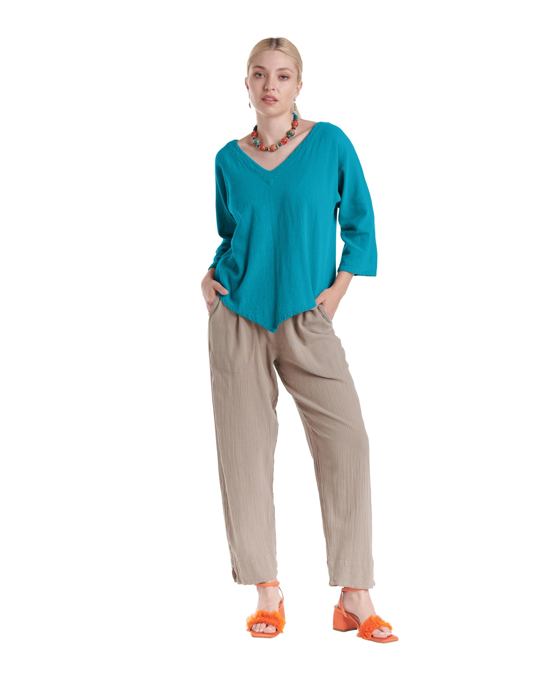 Lynn Cotton Gauze Blouse-Oh My Gauze
