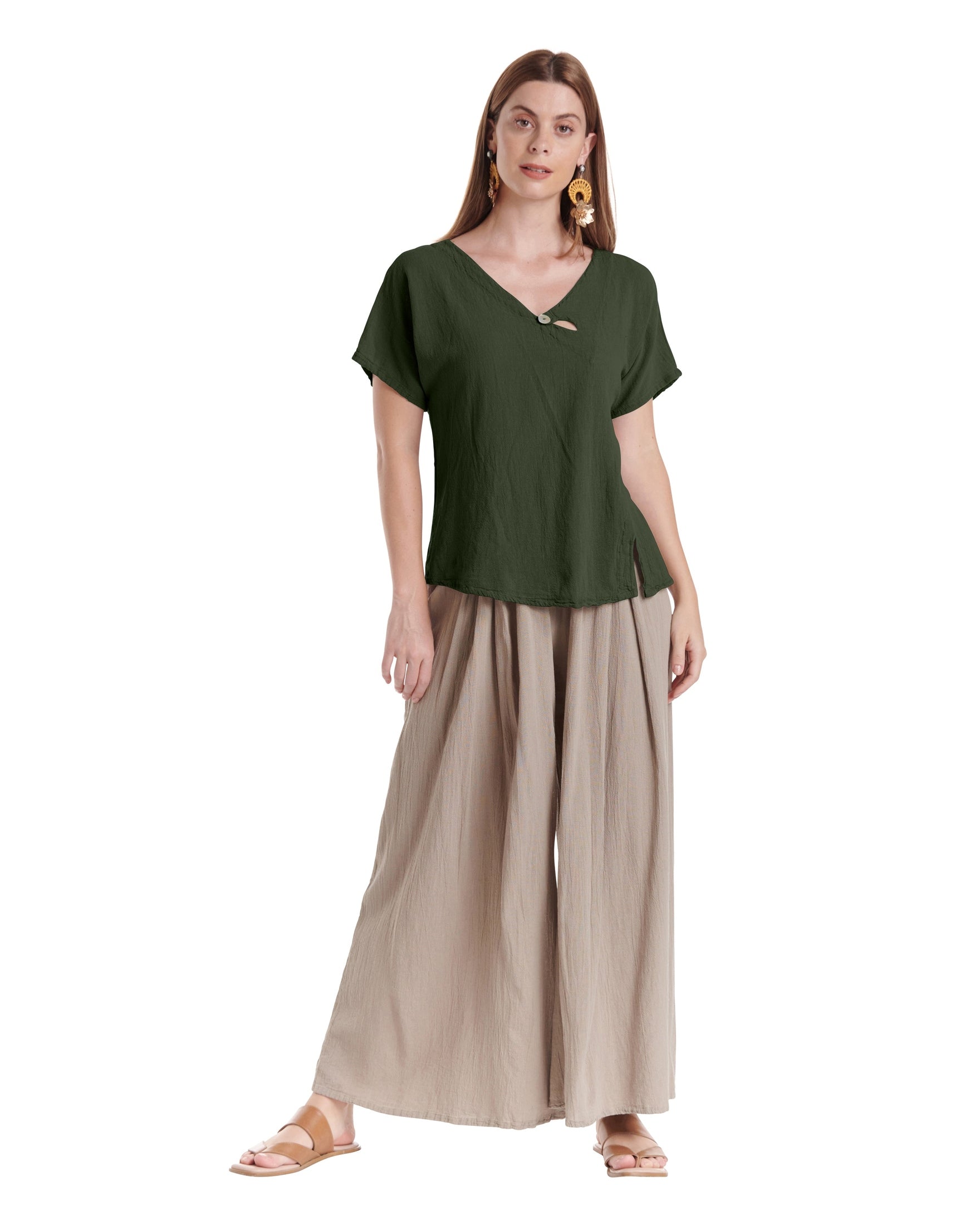 Mike Cotton Gauze Blouse-Oh My Gauze