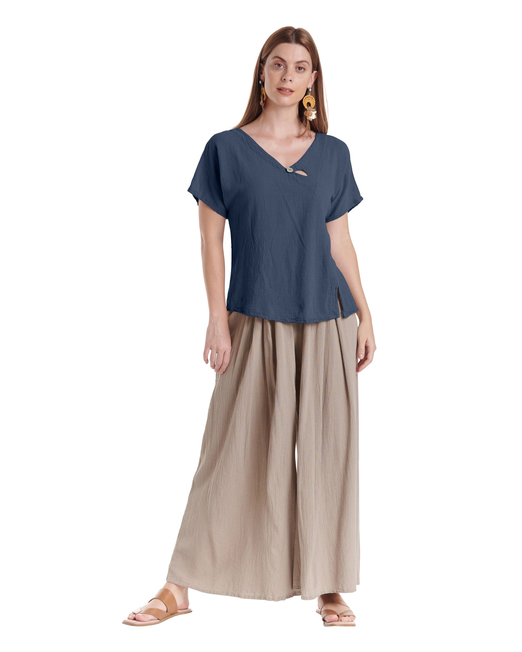 Mike Cotton Gauze Blouse-Oh My Gauze