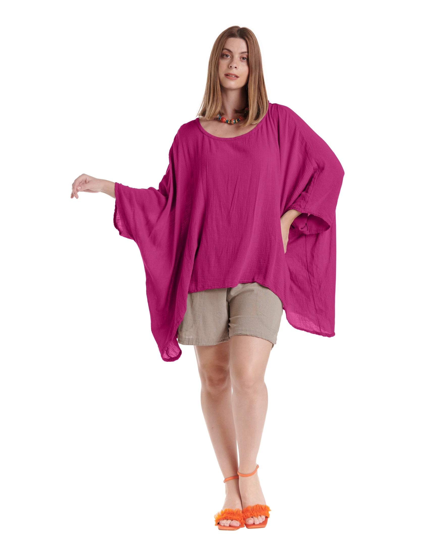 Name-It-Jane Cotton Gauze Blouse-Oh My Gauze