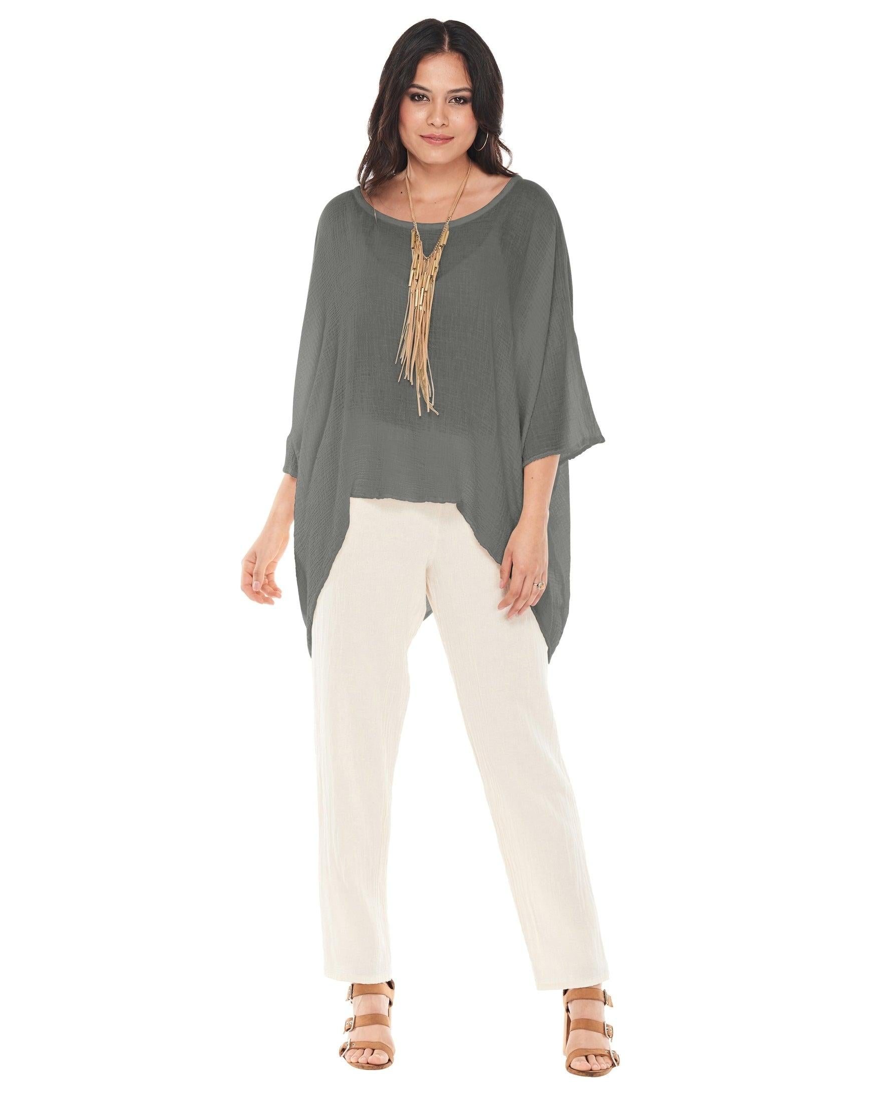 Name-It-Jane Cotton Gauze Blouse-Oh My Gauze