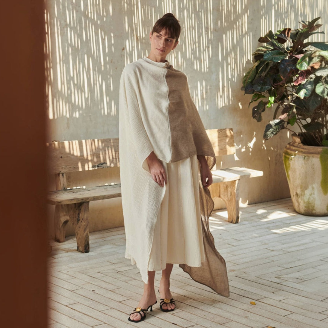 cotton gauze dress Gauze Midi Dress Boho Crinkle Cotton Summer Dress With Pockets