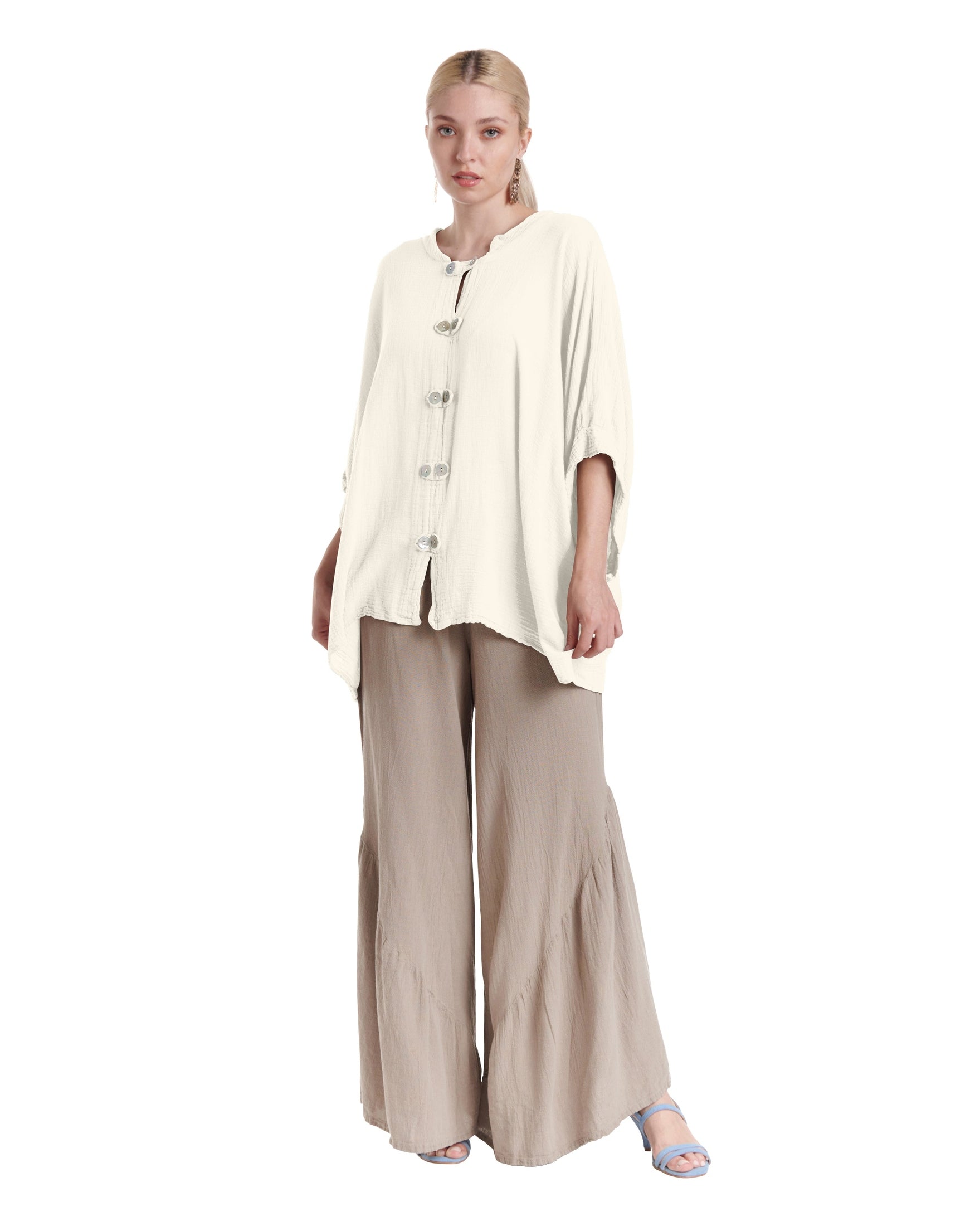 Orient Cotton Gauze Blouse-Oh My Gauze