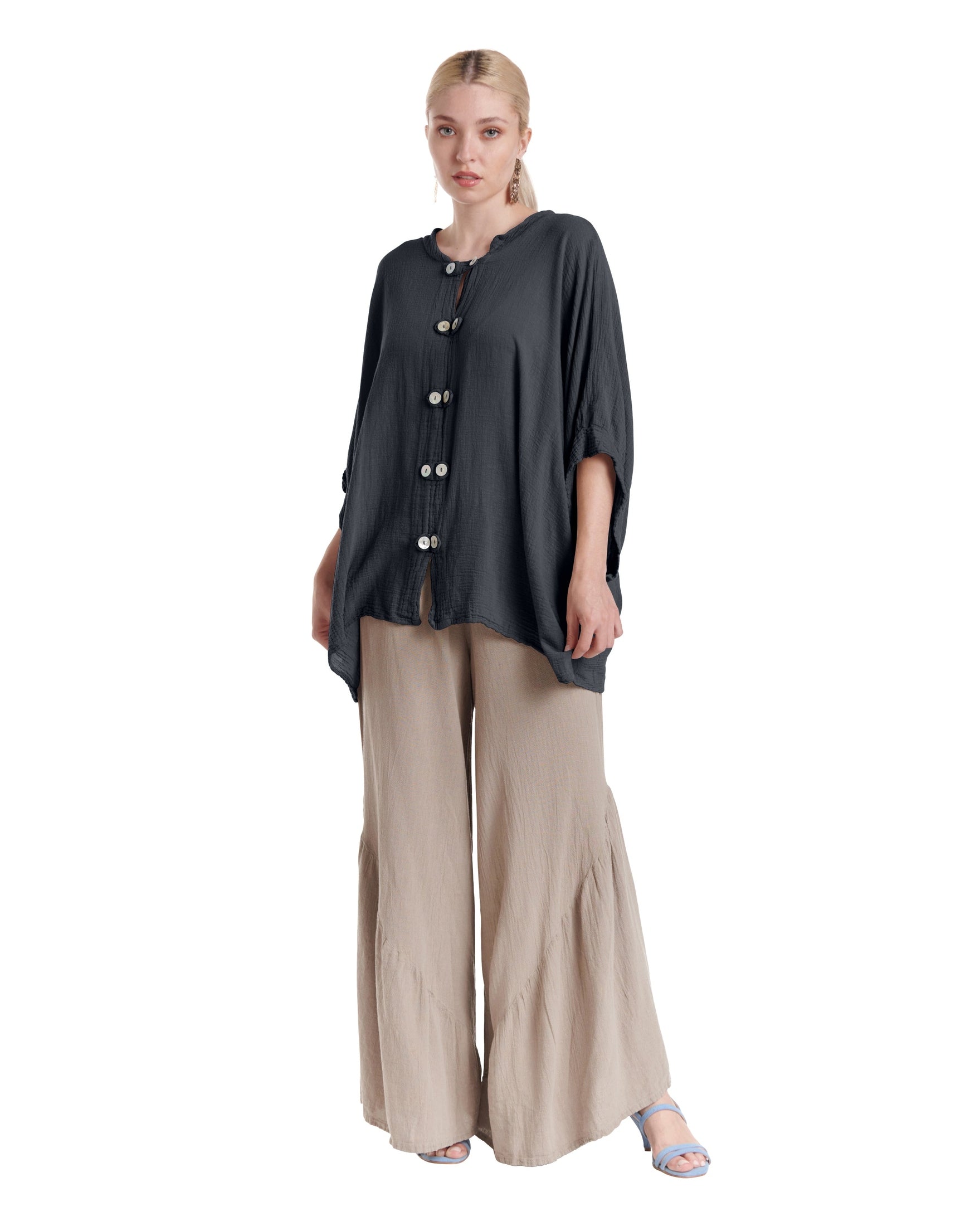 Orient Cotton Gauze Blouse-Oh My Gauze