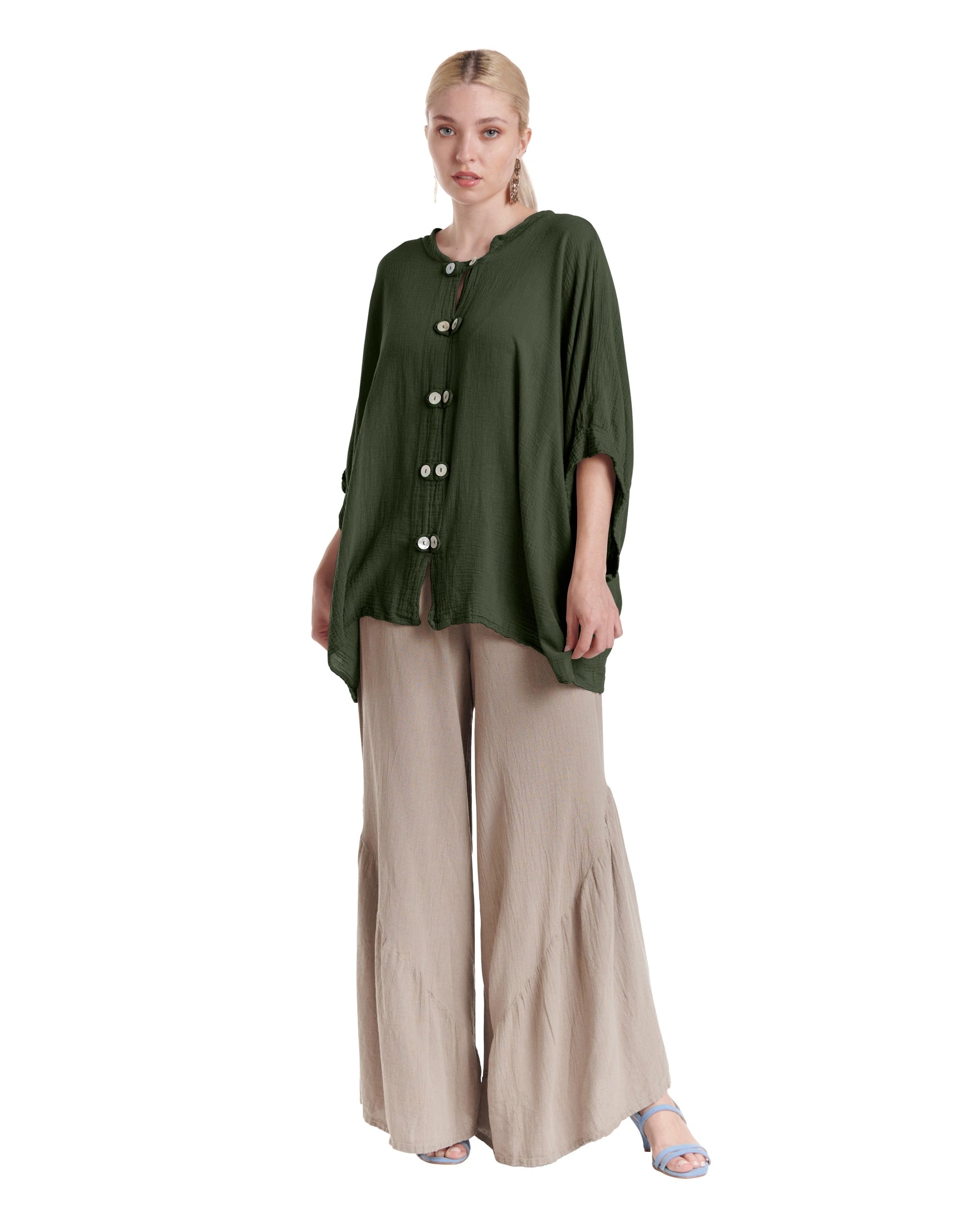 Orient Cotton Gauze Blouse-Oh My Gauze