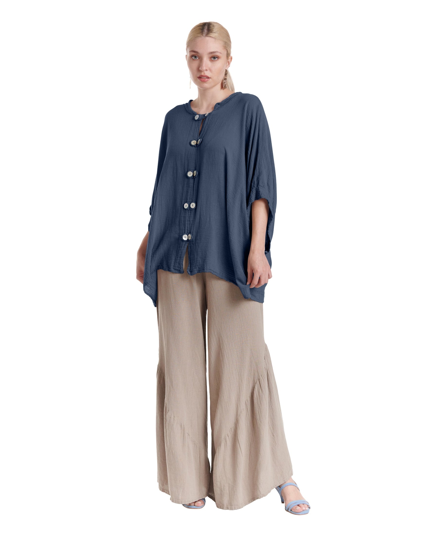 Orient Cotton Gauze Blouse-Oh My Gauze