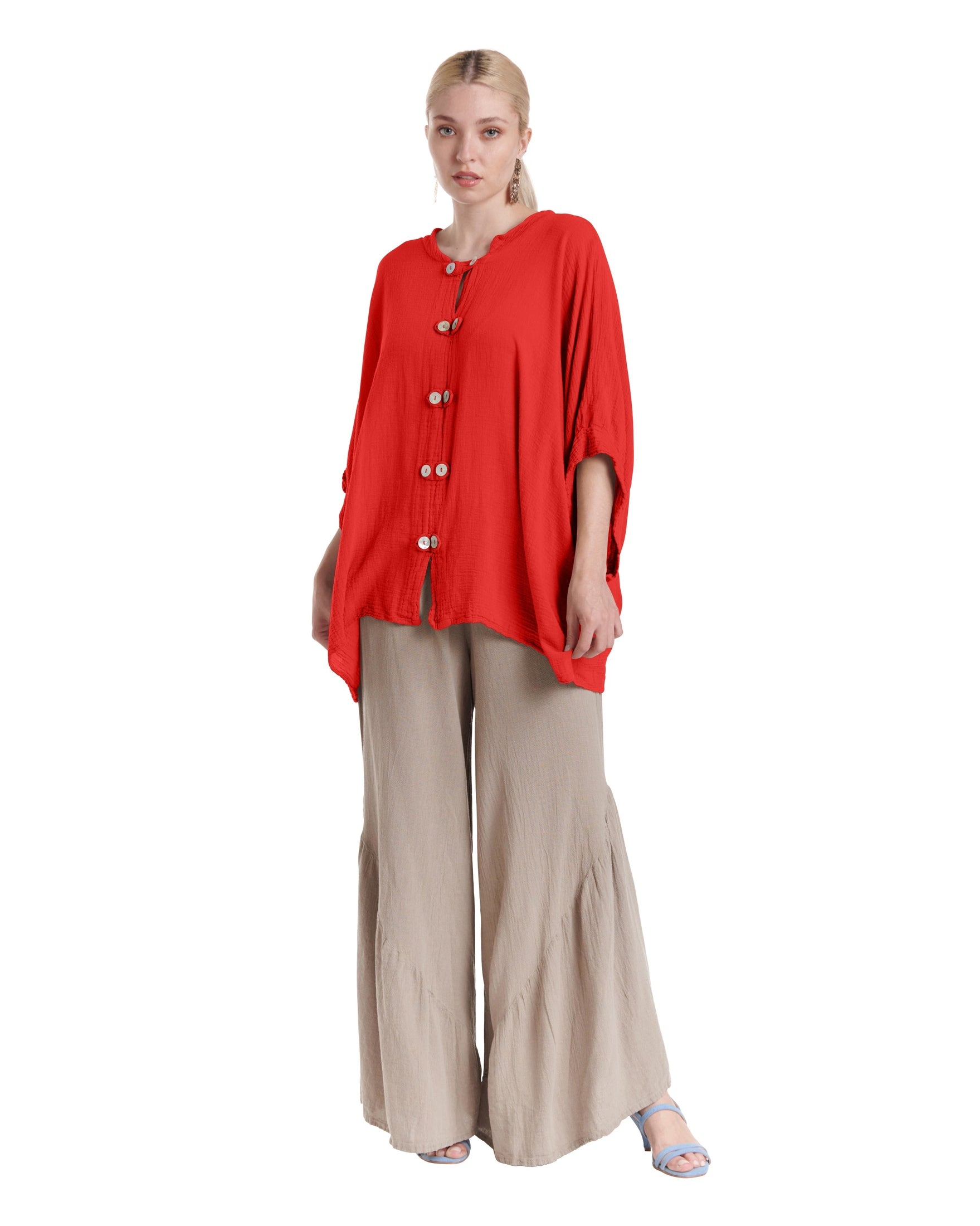 Orient Cotton Gauze Blouse-Oh My Gauze