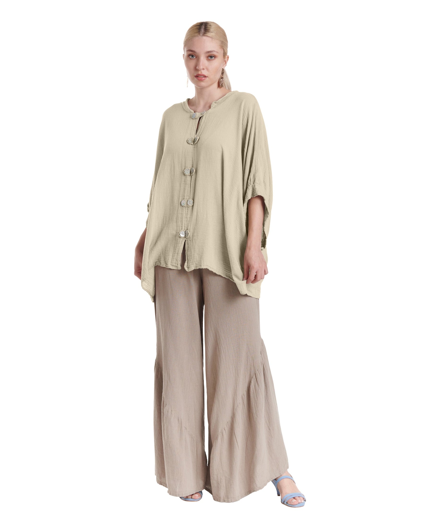 Orient Cotton Gauze Blouse-Oh My Gauze