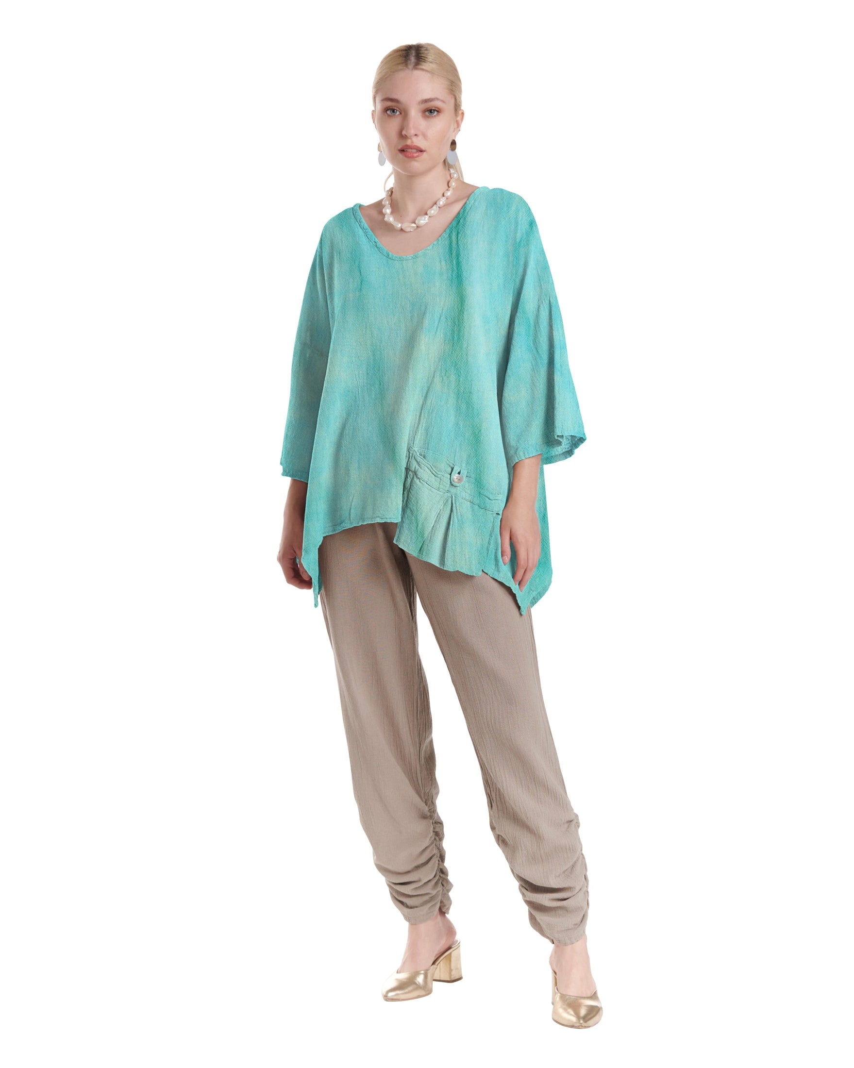 Pocket Cotton Gauze Blouse-Oh My Gauze