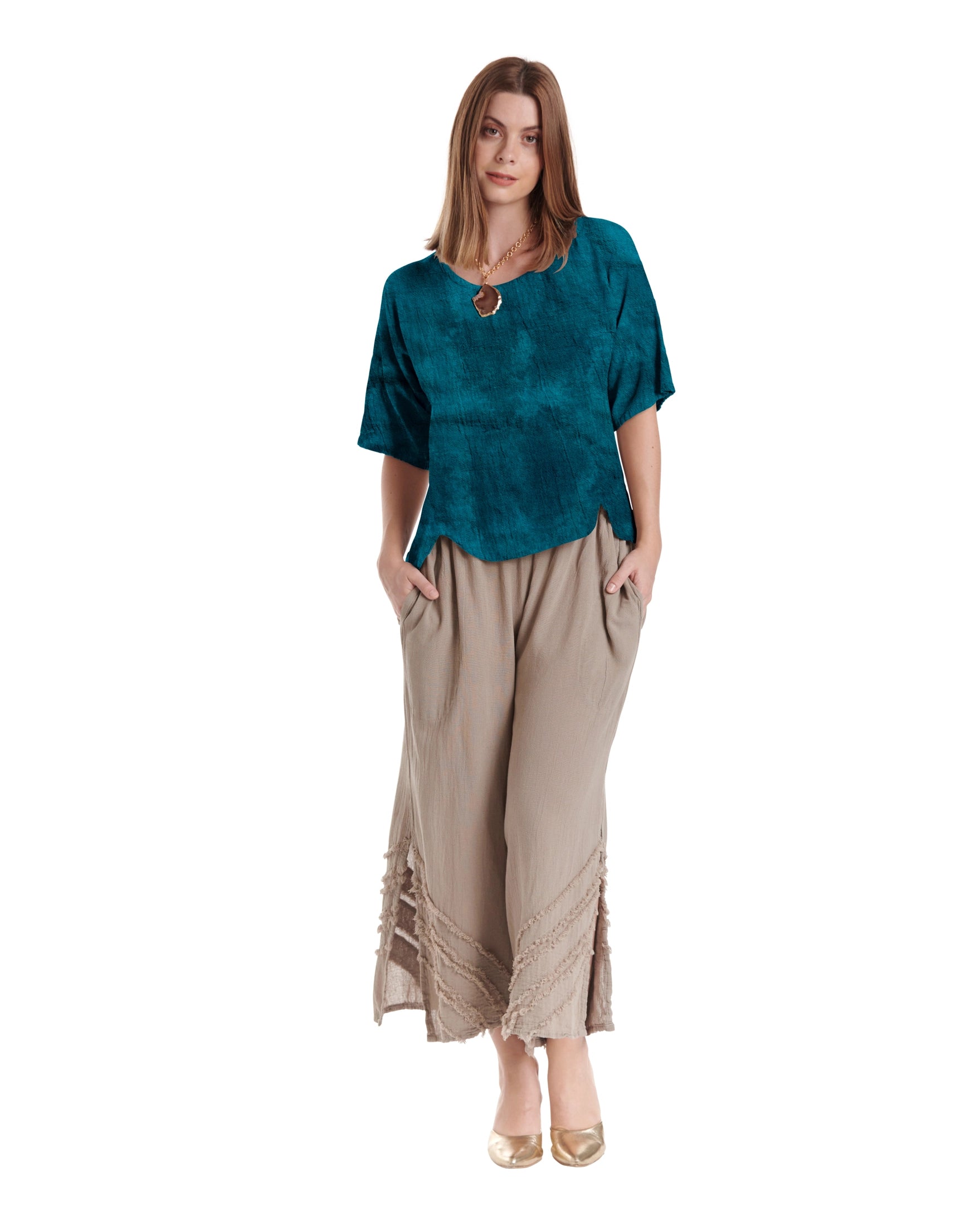 Scallop Blouse-Oh My Gauze