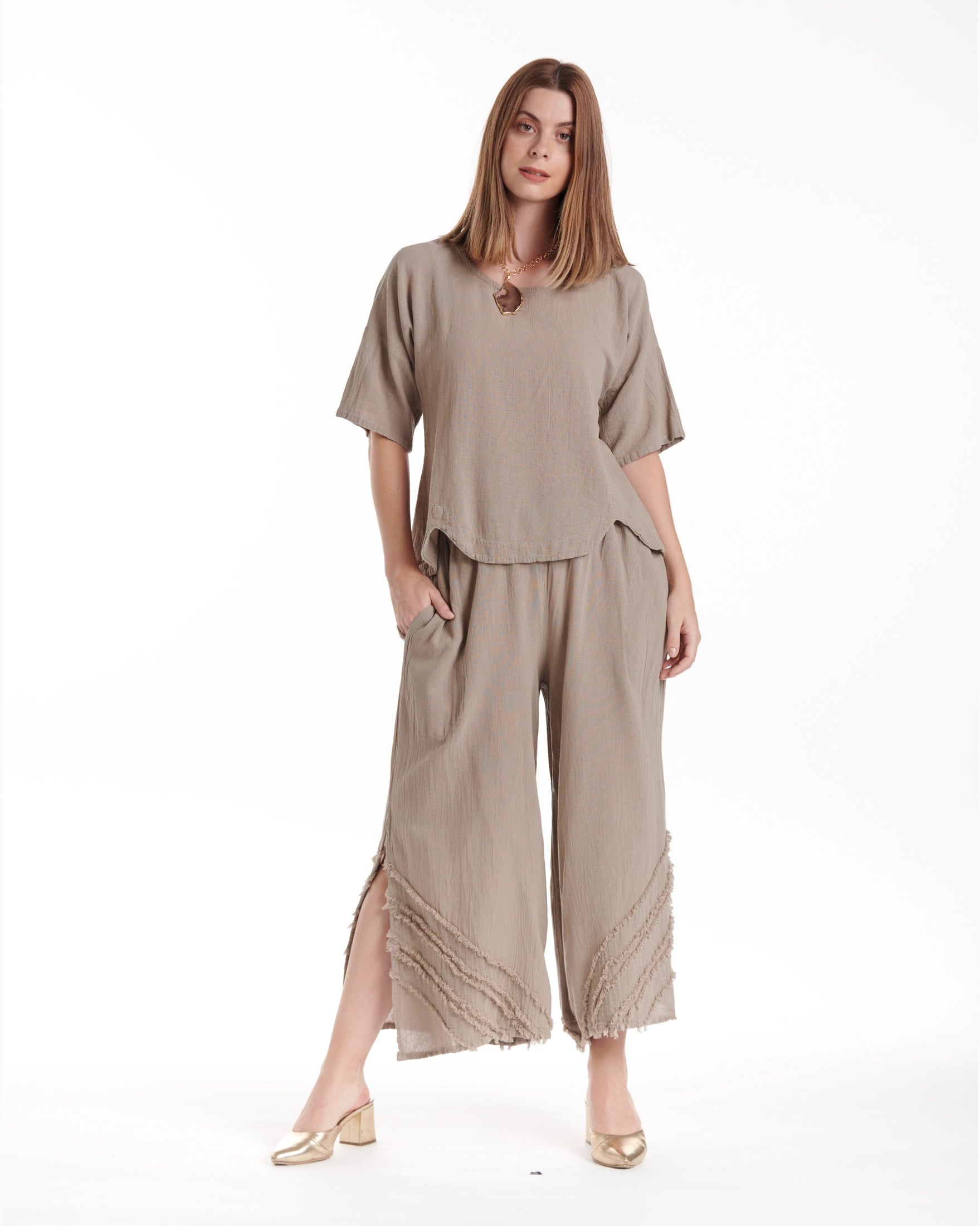 Scallop Blouse-Oh My Gauze