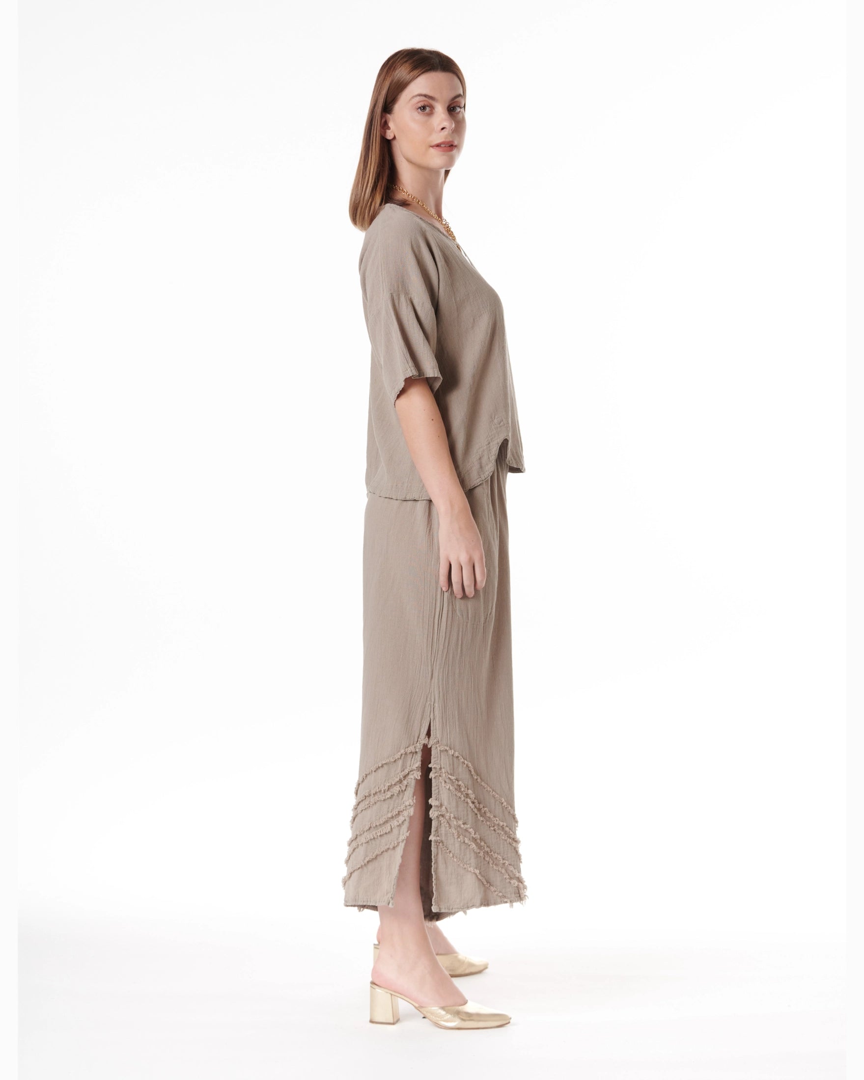 Scallop Blouse-Oh My Gauze