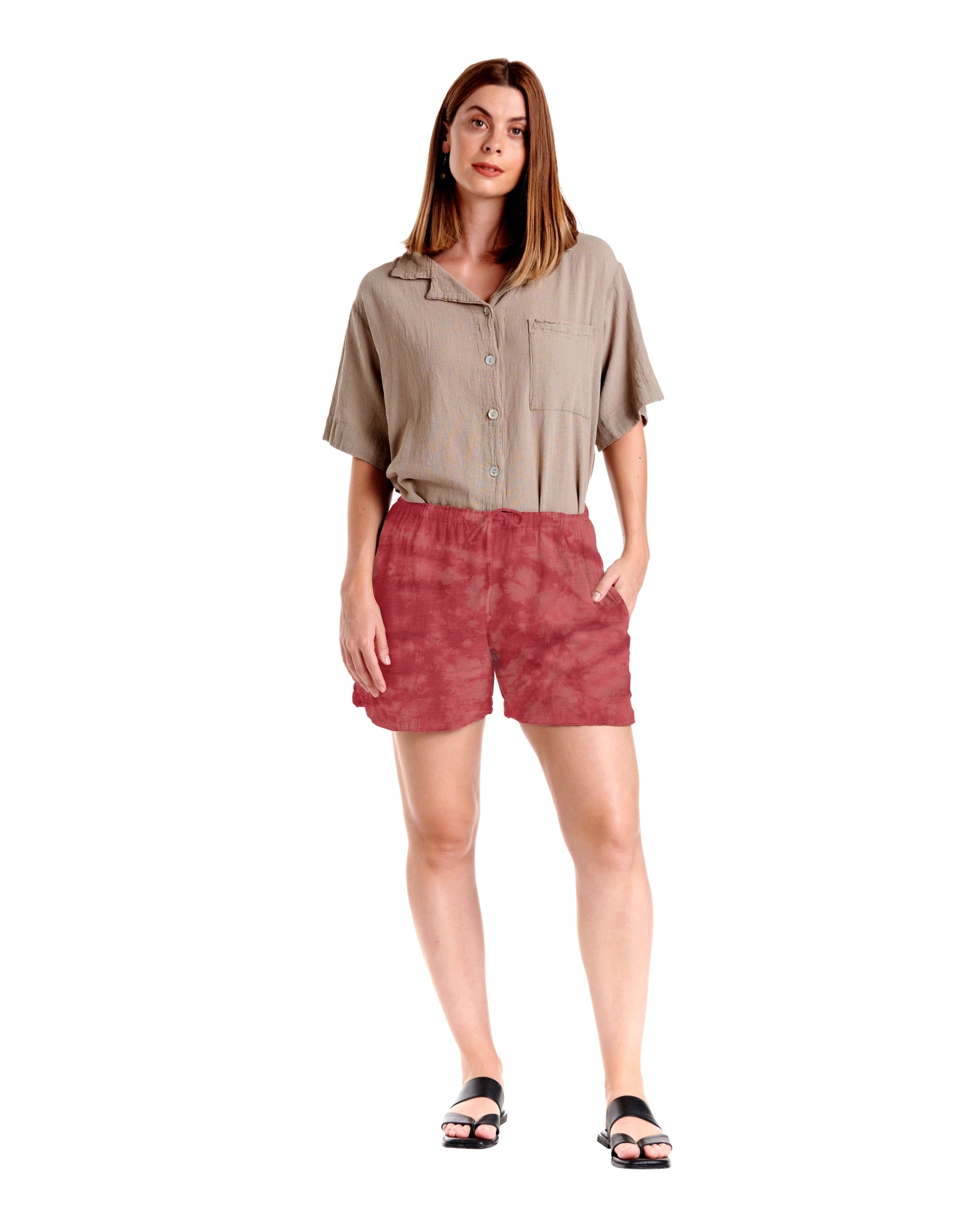 Shorty Cotton Gauze Shorts-Oh My Gauze