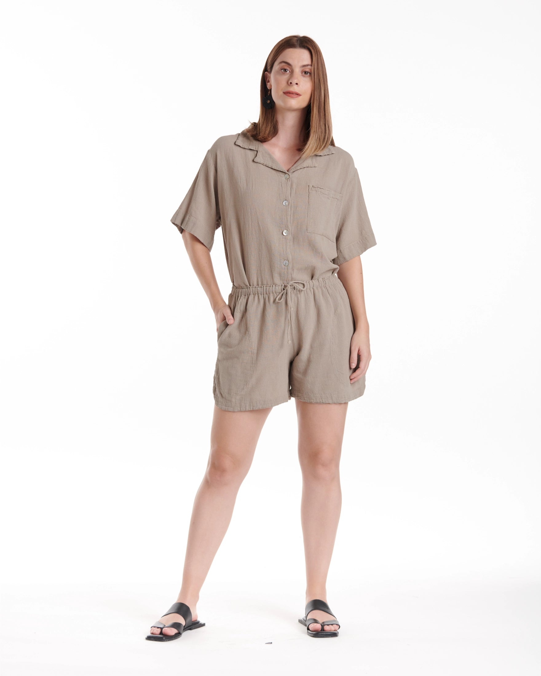 Shorty Cotton Gauze Shorts-Oh My Gauze