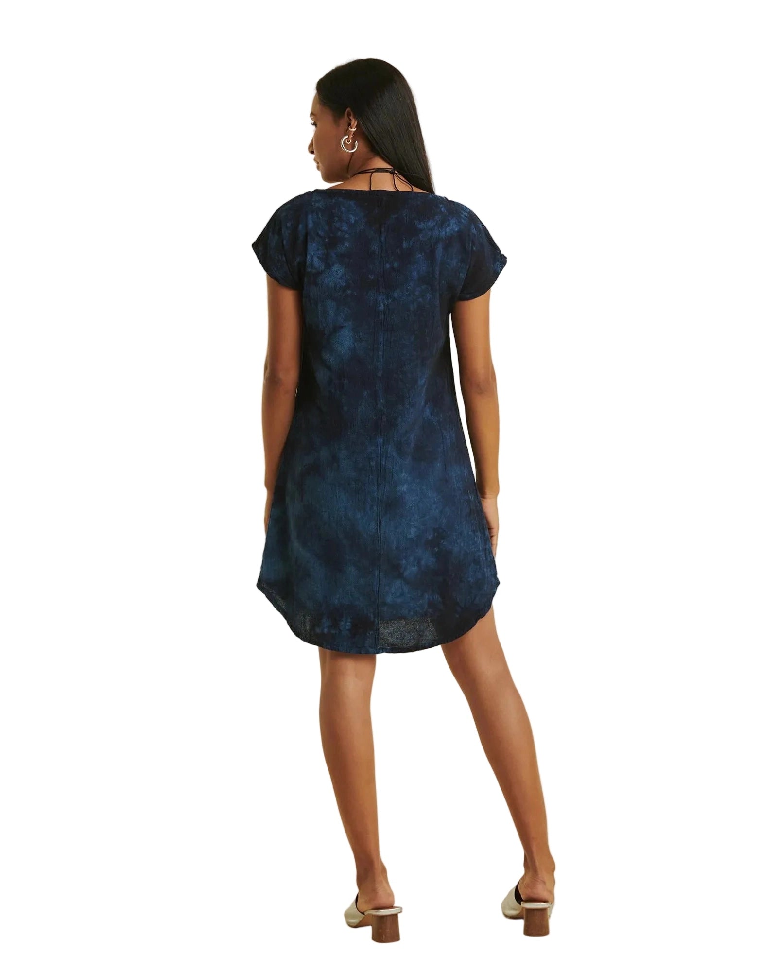 red dress blue shoes Soul Cotton Gauze Dress
