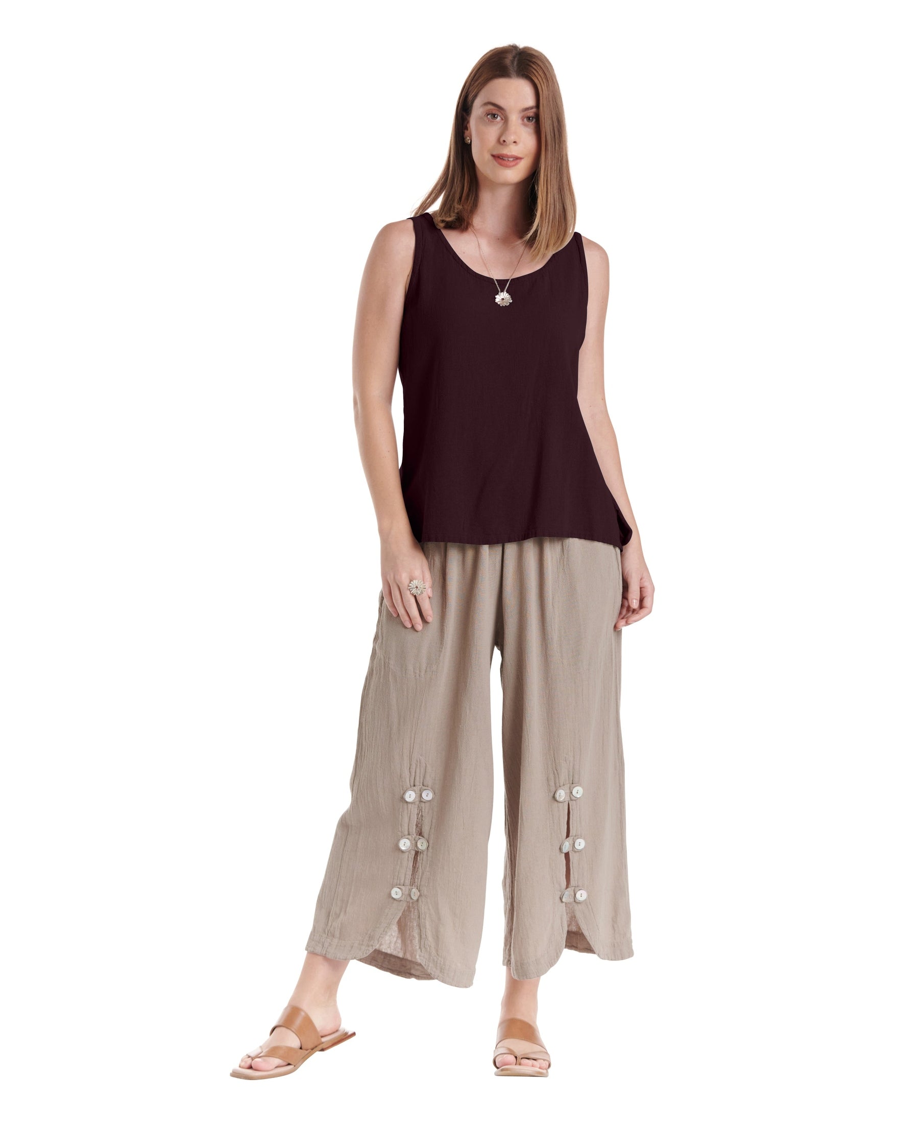 Tank Cotton Gauze Blouse-Oh My Gauze