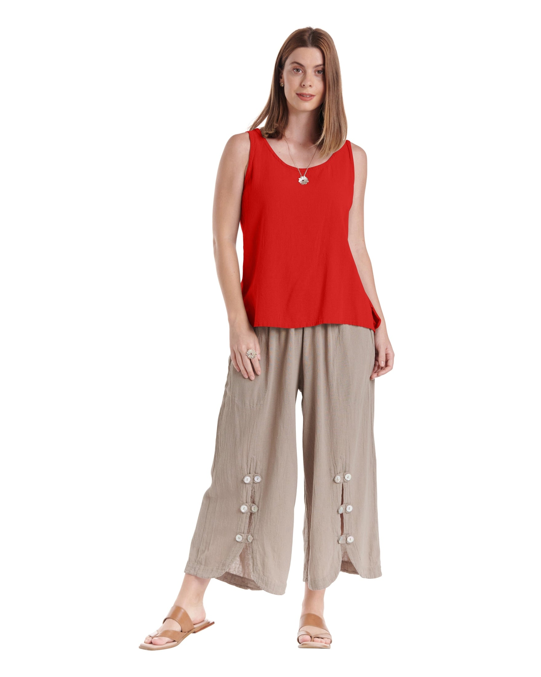 Tank Cotton Gauze Blouse-Oh My Gauze