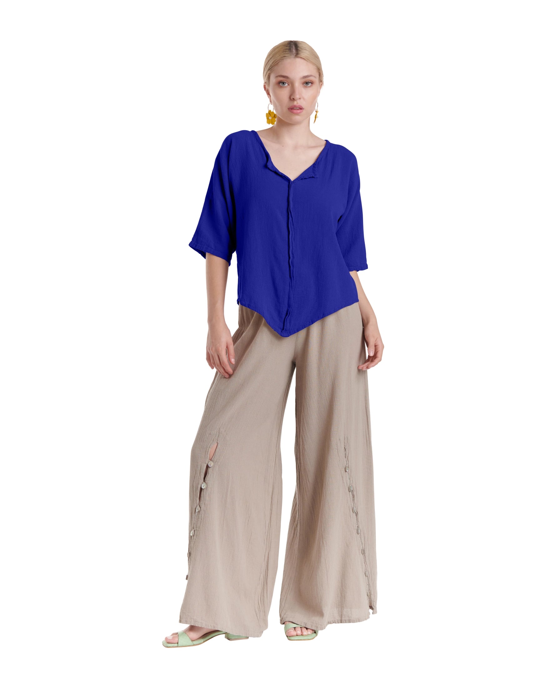 Tiny Cotton Gauze Blouse-Oh My Gauze