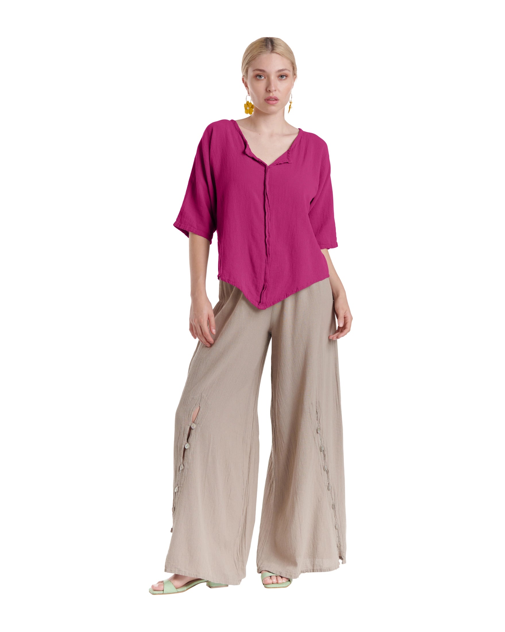 Tiny Cotton Gauze Blouse-Oh My Gauze