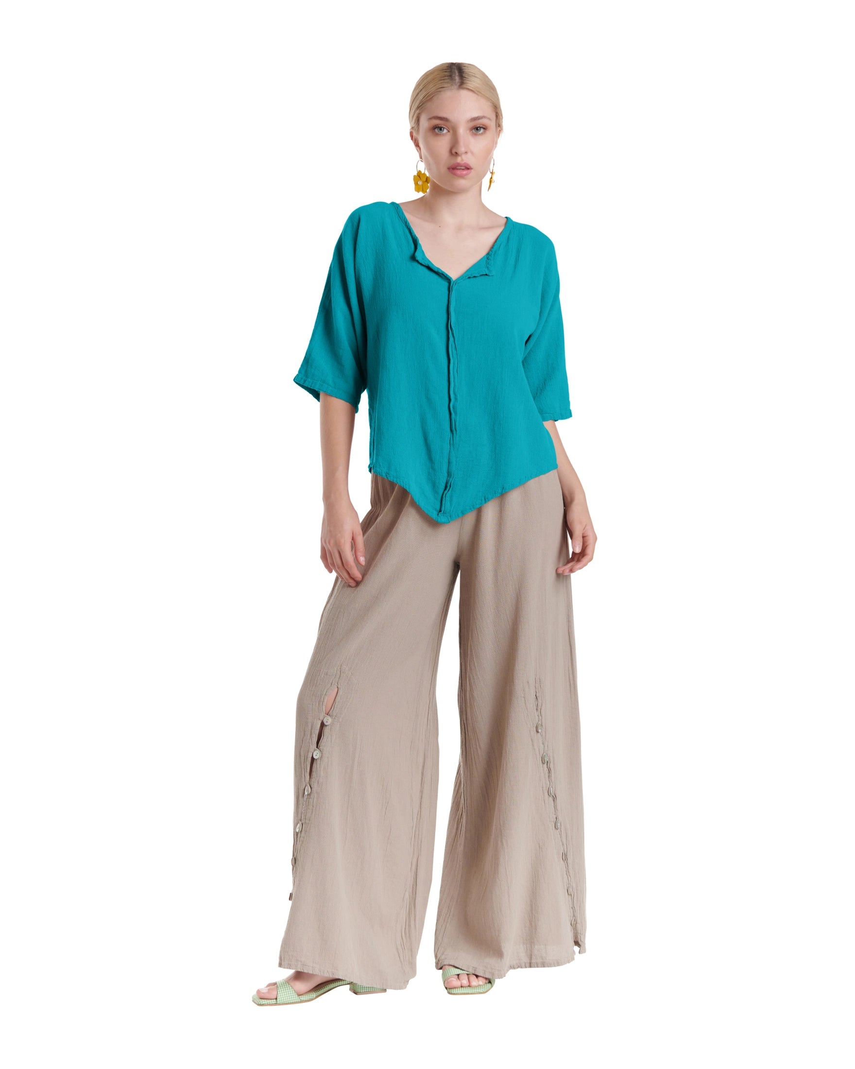 Tiny Cotton Gauze Blouse-Oh My Gauze