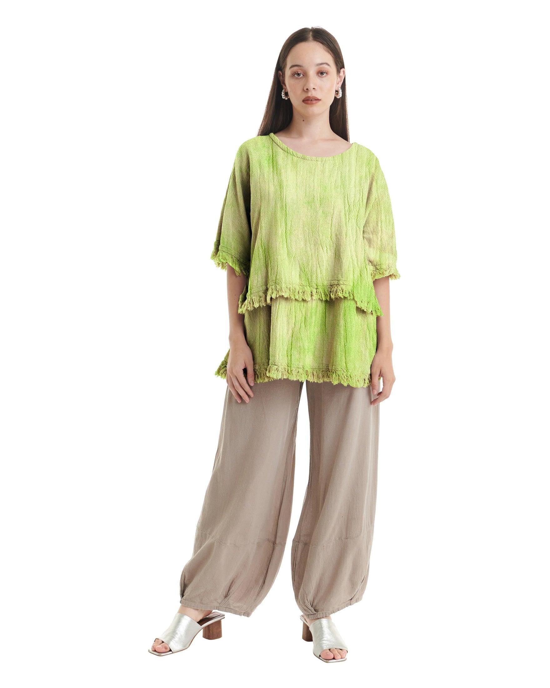 Truffle Cotton Gauze Blouse-Oh My Gauze