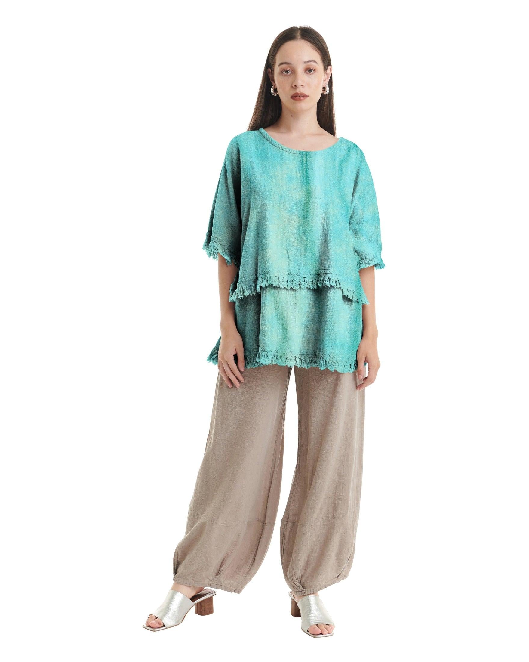 Truffle Cotton Gauze Blouse-Oh My Gauze