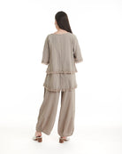 Truffle Cotton Gauze Blouse - New-Oh My Gauze