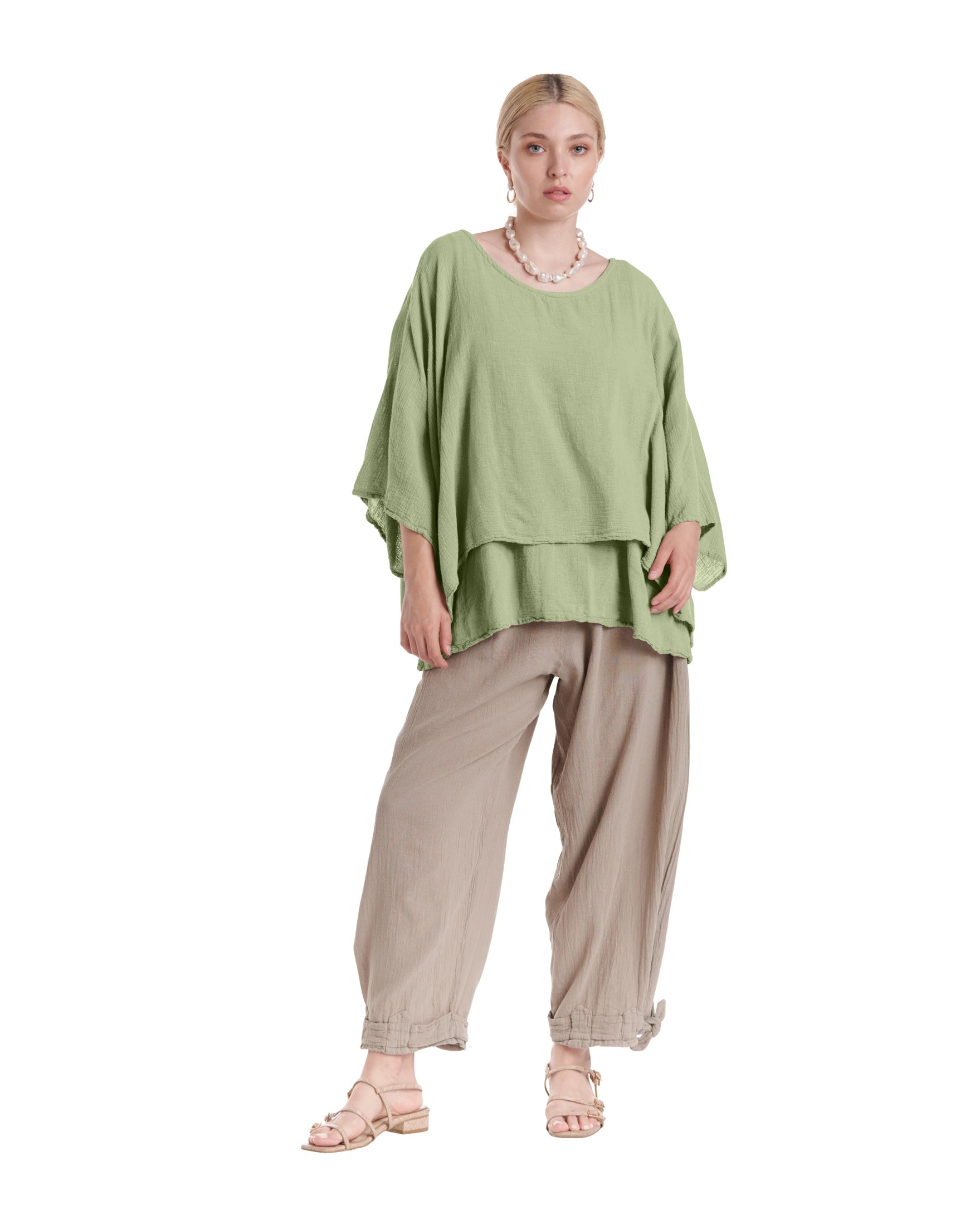 Twins Cotton Gauze Blouse-Oh My Gauze