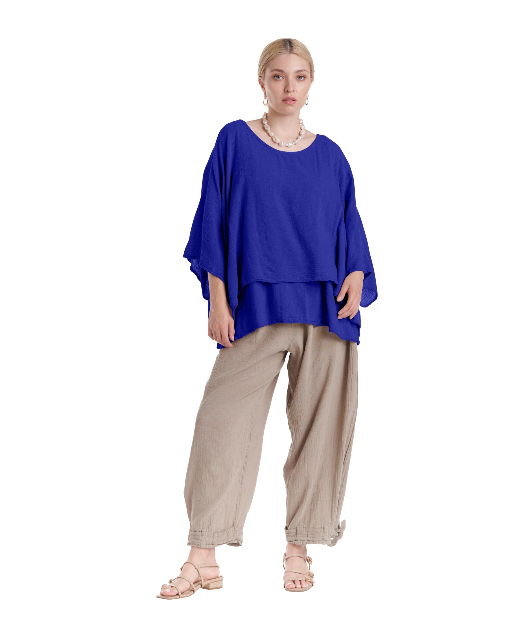 Twins Cotton Gauze Blouse-Oh My Gauze