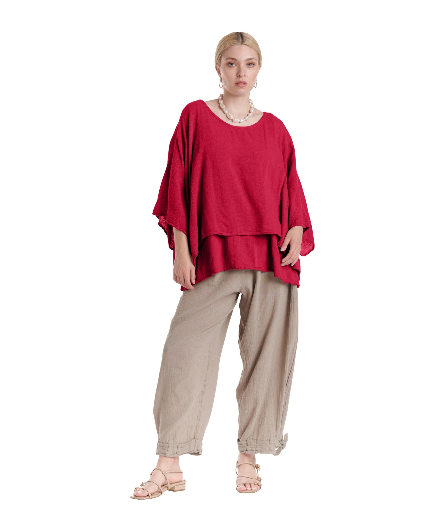 Twins Cotton Gauze Blouse-Oh My Gauze