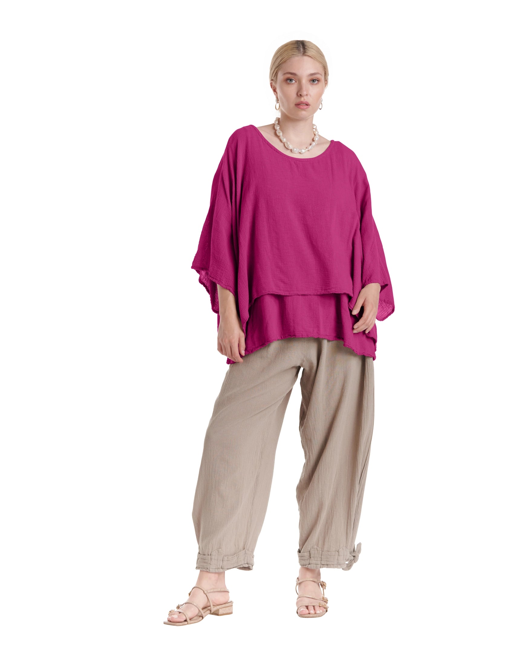 Twins Cotton Gauze Blouse-Oh My Gauze