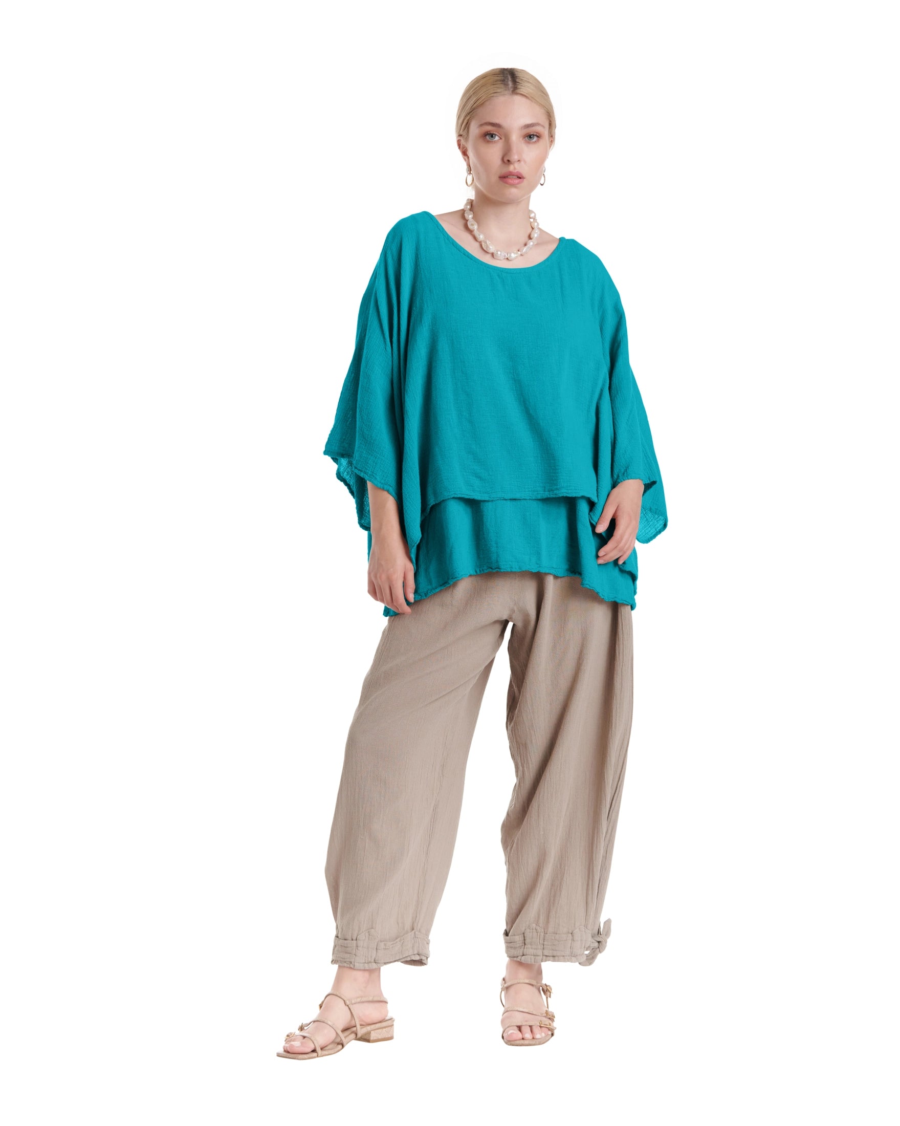 Twins Cotton Gauze Blouse-Oh My Gauze