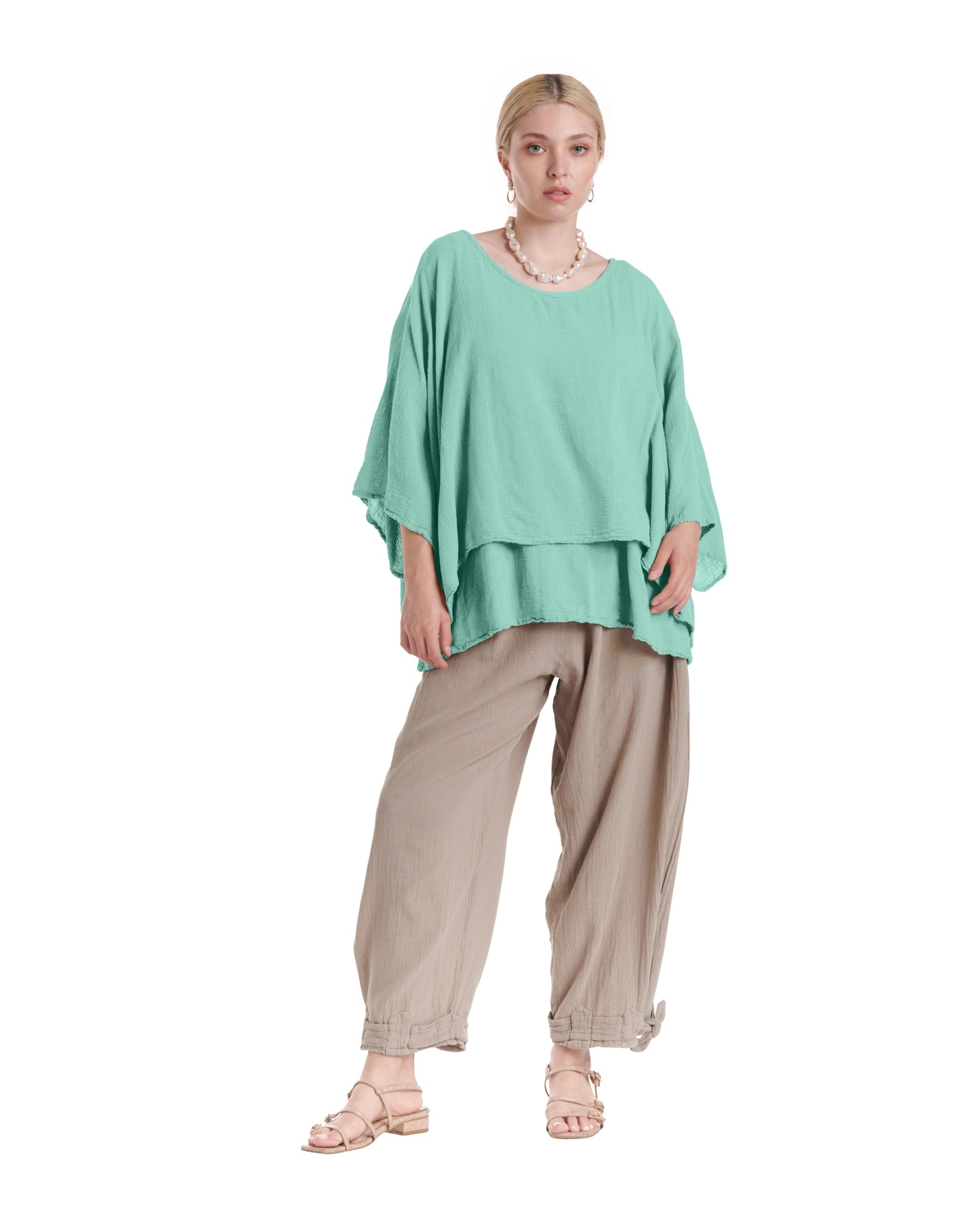 Twins Cotton Gauze Blouse-Oh My Gauze