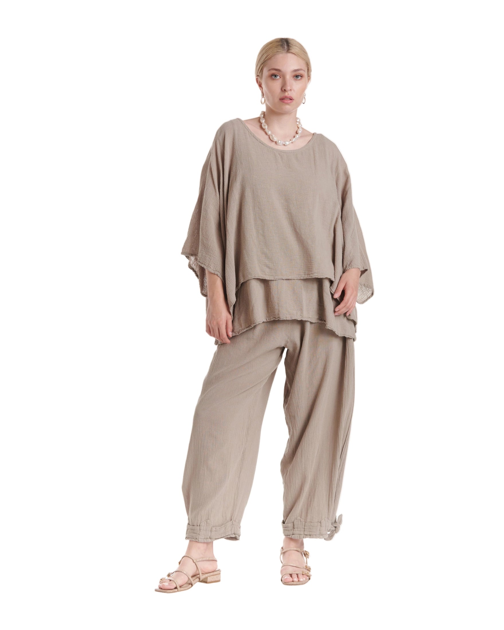 Twins Cotton Gauze Blouse-Oh My Gauze