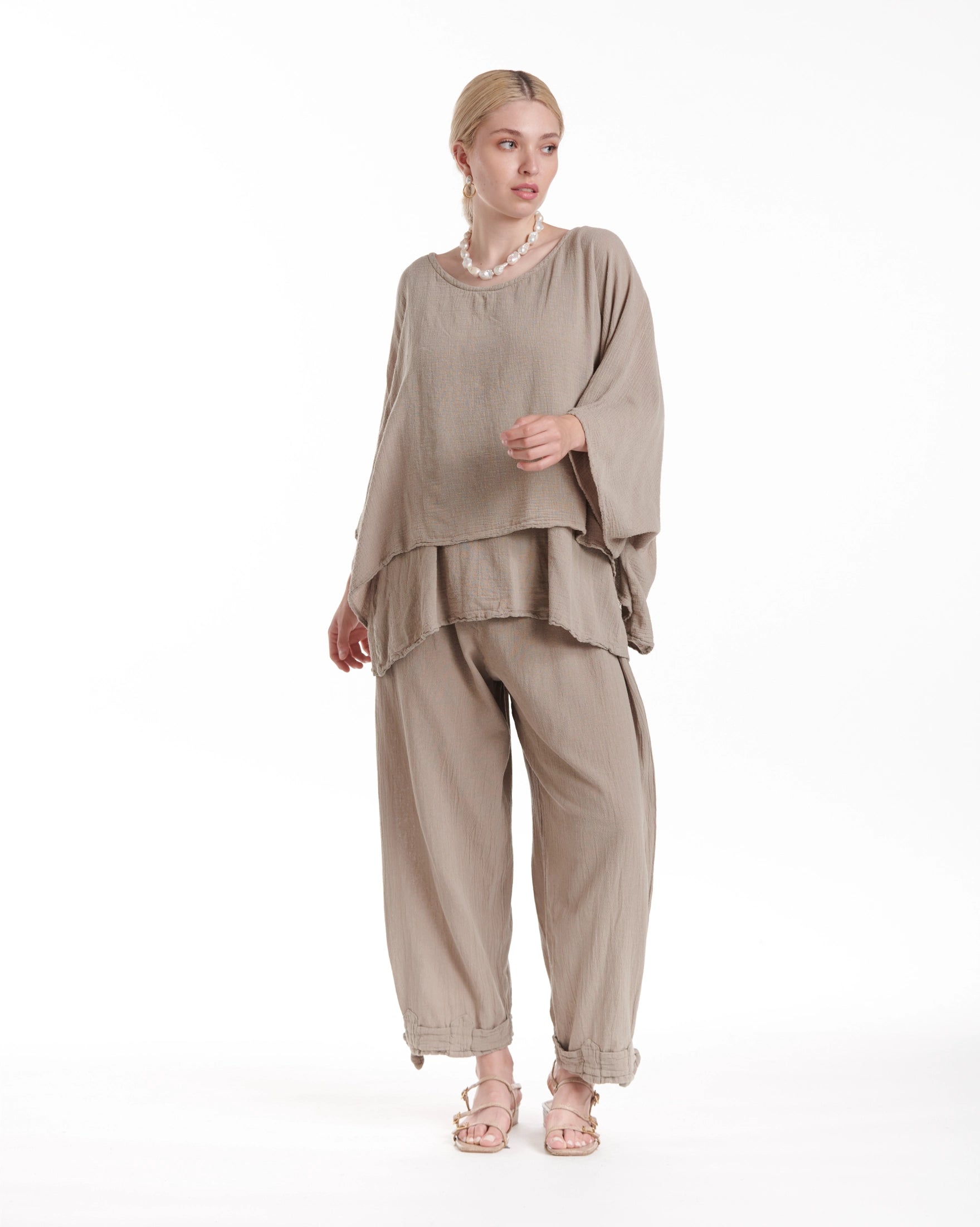 Twins Cotton Gauze Blouse-Oh My Gauze