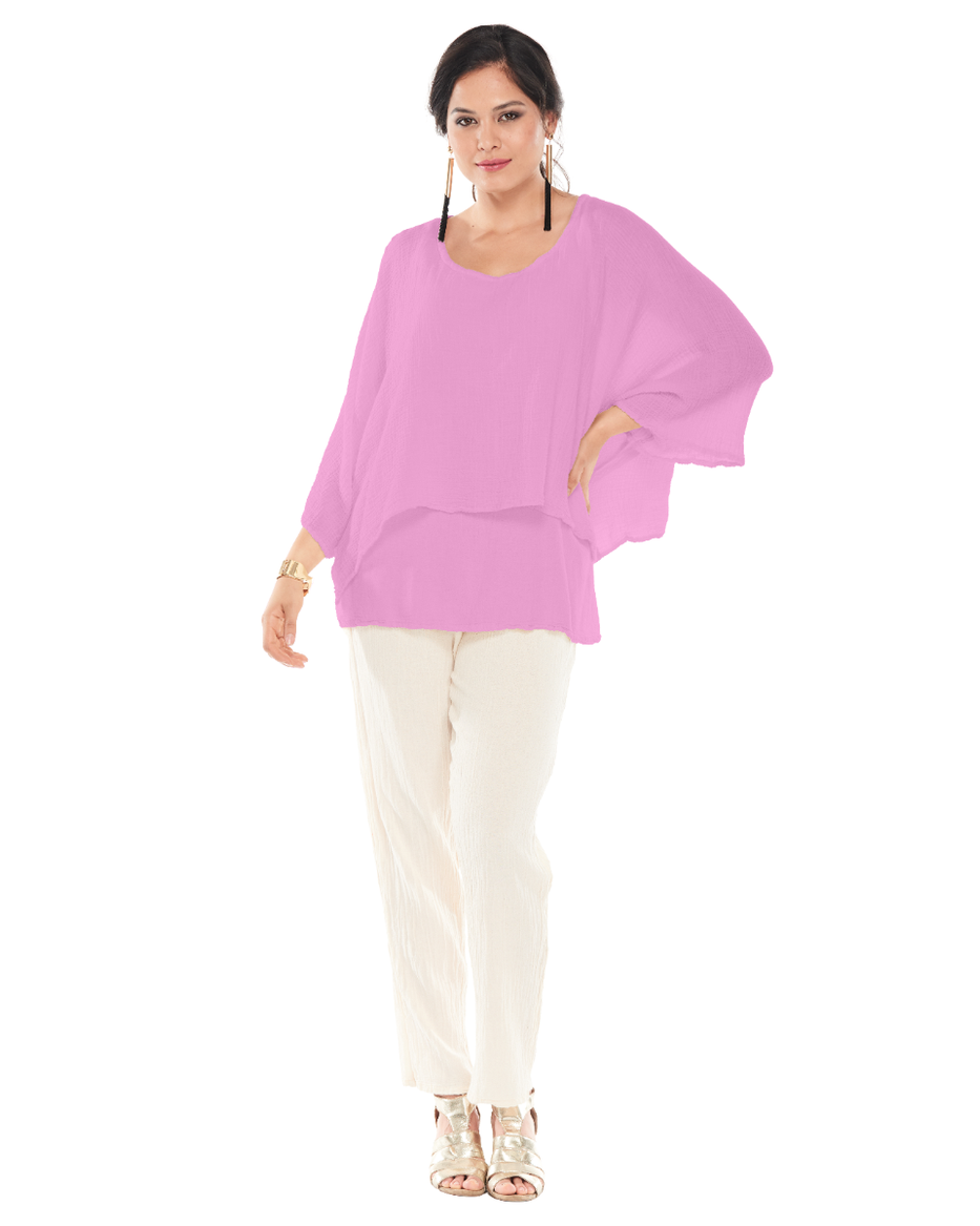 Twins Cotton Gauze Blouse-Oh My Gauze