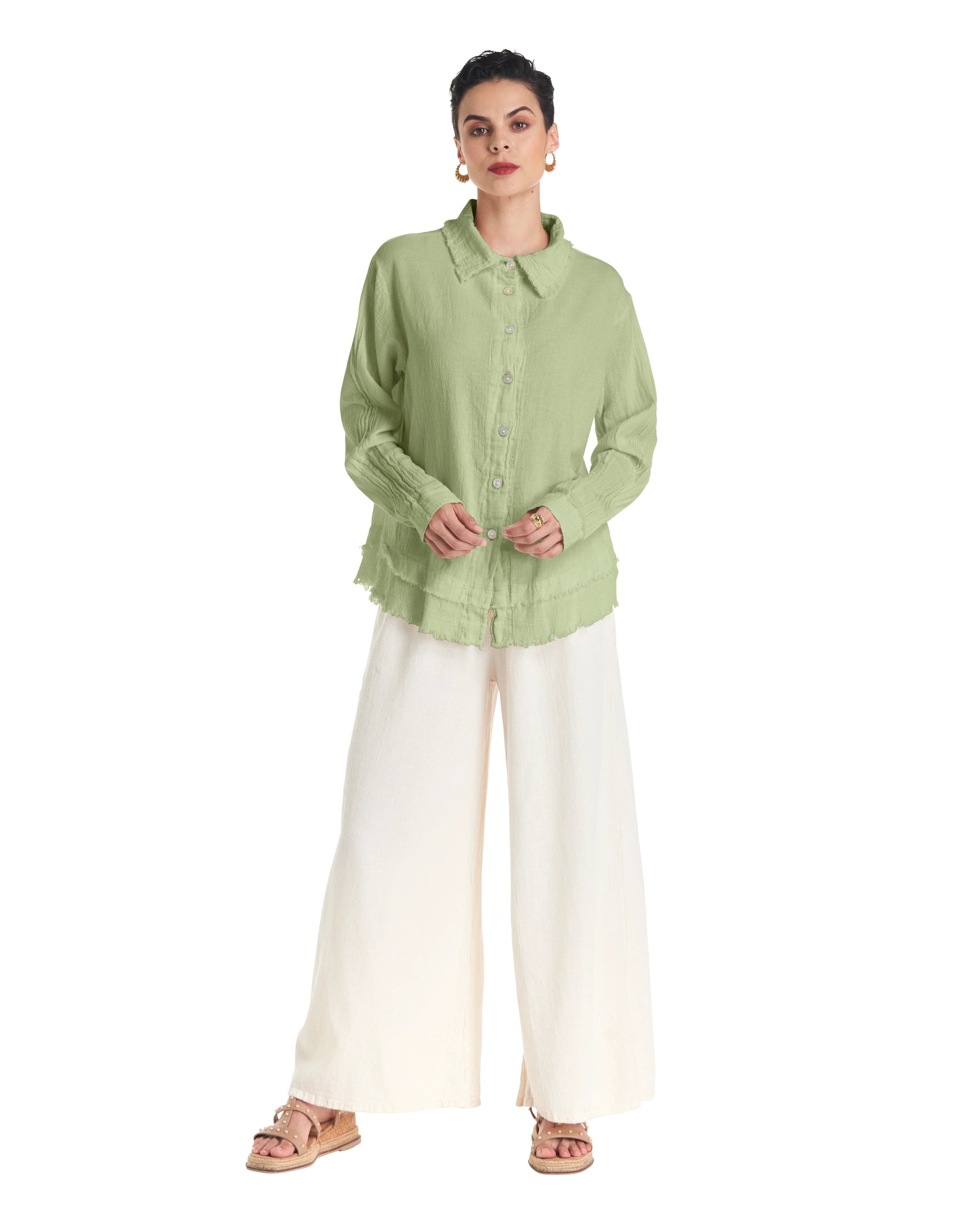 Urban Cotton Gauze Blouse - Final Sale-Oh My Gauze